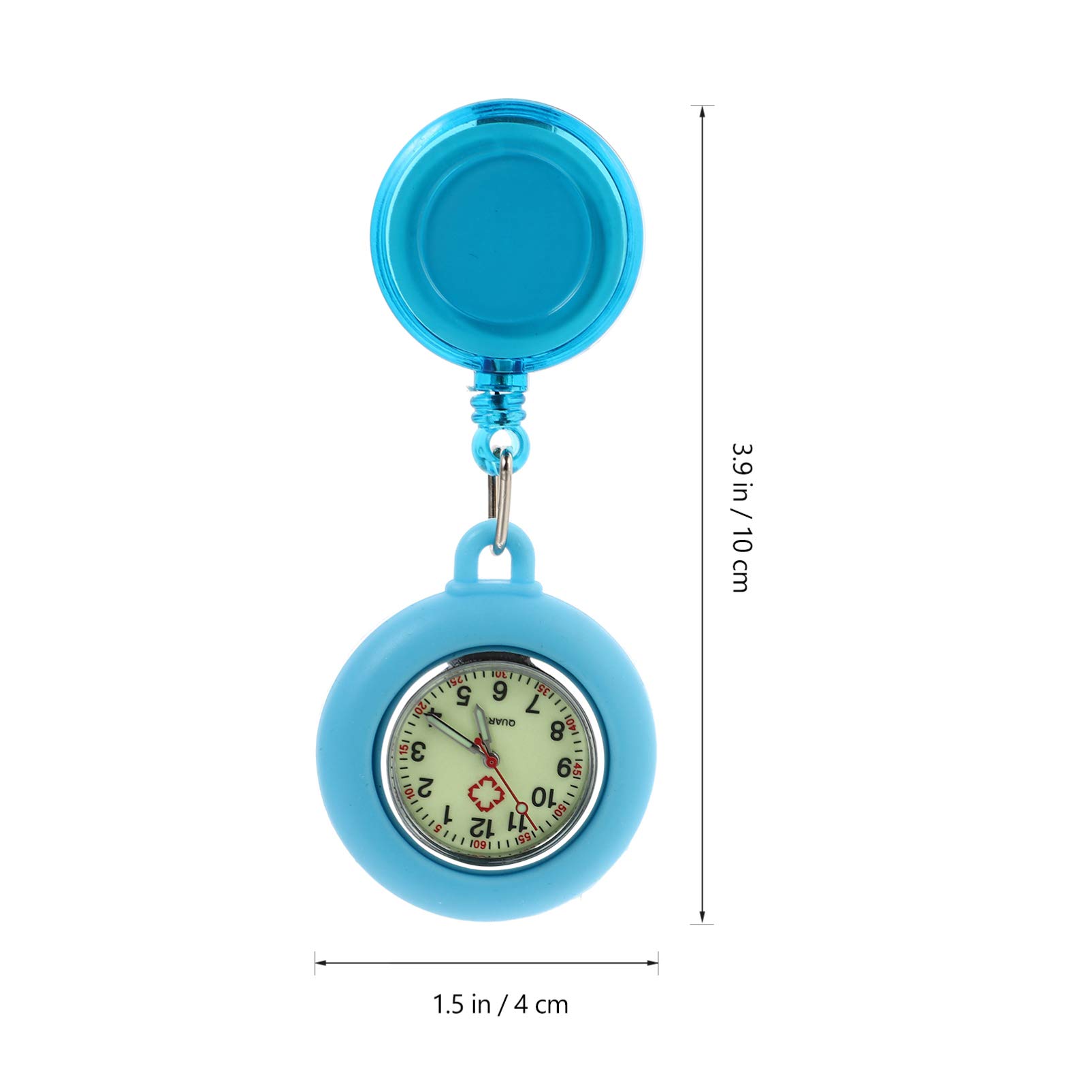 Hemobllo Retractable Nurse Watch - Clip-On Silicone Fob Watch with Luminous Dial for Nurses & Medical Professionals | Perfect for Shift Work, Patient Care & Clinical Use