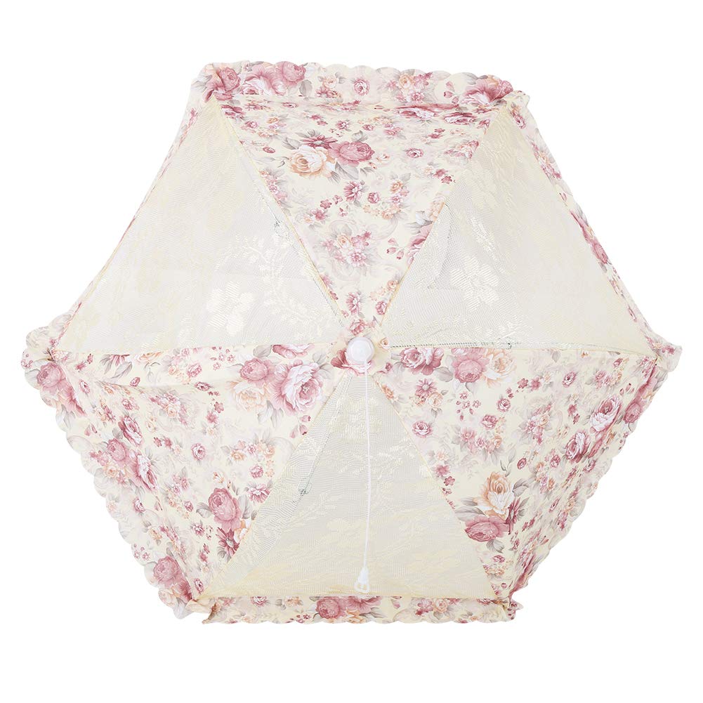 Foldable Food Umbrella Tent for Outdoor Dining - Portable Picnic Cover for Camping, Beach, Pool Parties & Birthday Events (Khaki) | Keep Food Fresh & Bug-Free at BBQs, Tailgates & Backyard Gatherings