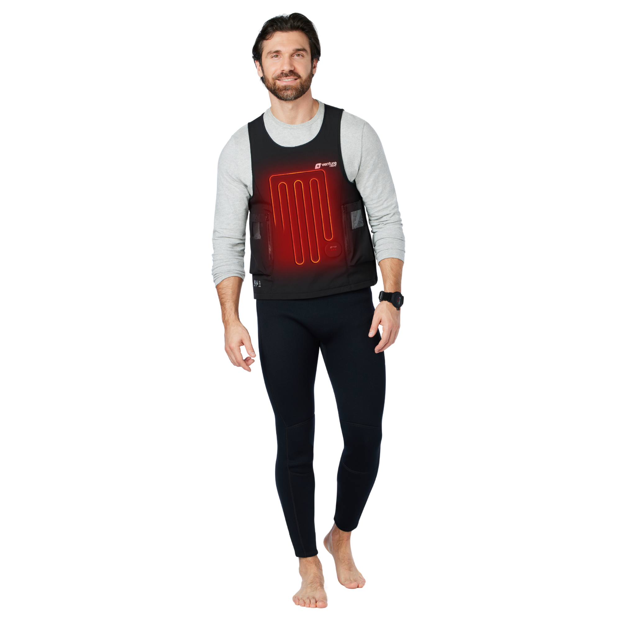 Venture Heat Pro Heated Dive Vest for Scuba Diving - Electric Thermal Underwater Wetsuit Jacket - Keep Warm in Cold Water Diving & Snorkeling