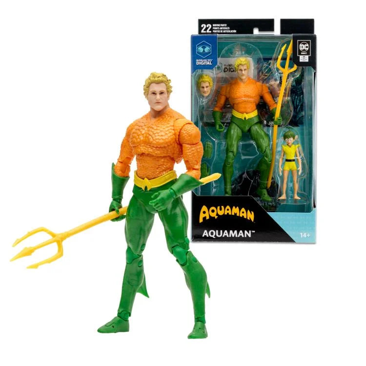 DC Comics Aquaman Classic 7-Inch Action Figure with Digital Code - Perfect for Collectors, Gifts, and Superhero Display