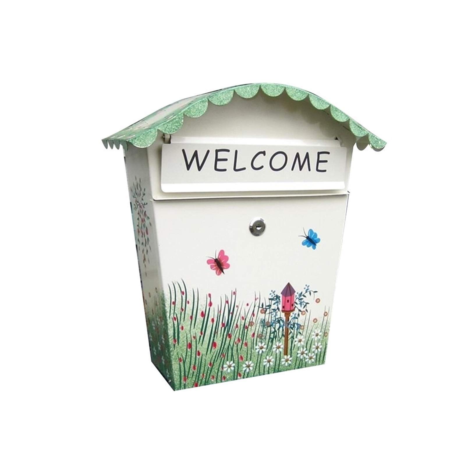 Rust-Proof & Weather-Resistant Vertical Wall Mount Locking Mailbox with Key - Secure Outdoor Mailbox for Homes, Apartments & Offices
