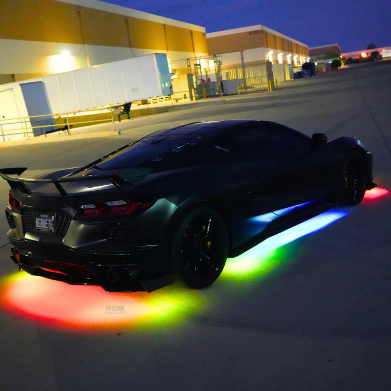 LED Underglow Lighting Kit 3.0 - 6 Piece Custom Car Neon Lights with Flexible Strips | Perfect for Car Customization, Underbody Glow & Night Driving