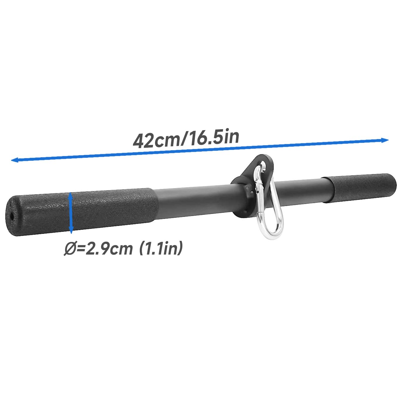 Lat Pulldown Bar Attachment for LAT Pulley System - Straight Bar Rowing Machine Handle for Home Gym, Strength Training Equipment for Triceps, Back & Arm Muscles - Perfect for Home Workouts & Commercial Gyms