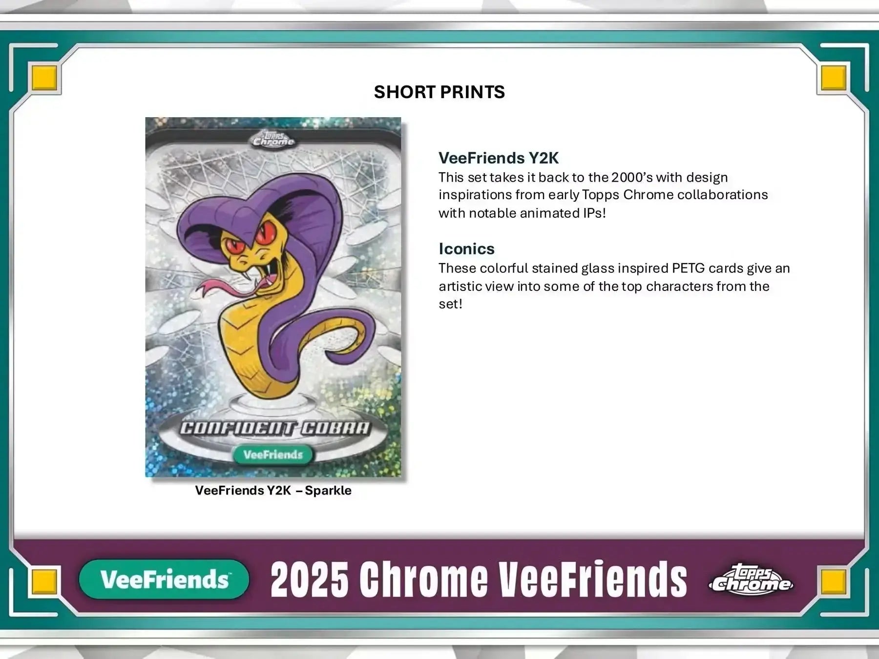 2025 Topps Chrome VeeFriends Trading Cards Hobby Pack - Single Pack for Collectors & Investors | Perfect for Gifts, Trading, and Display