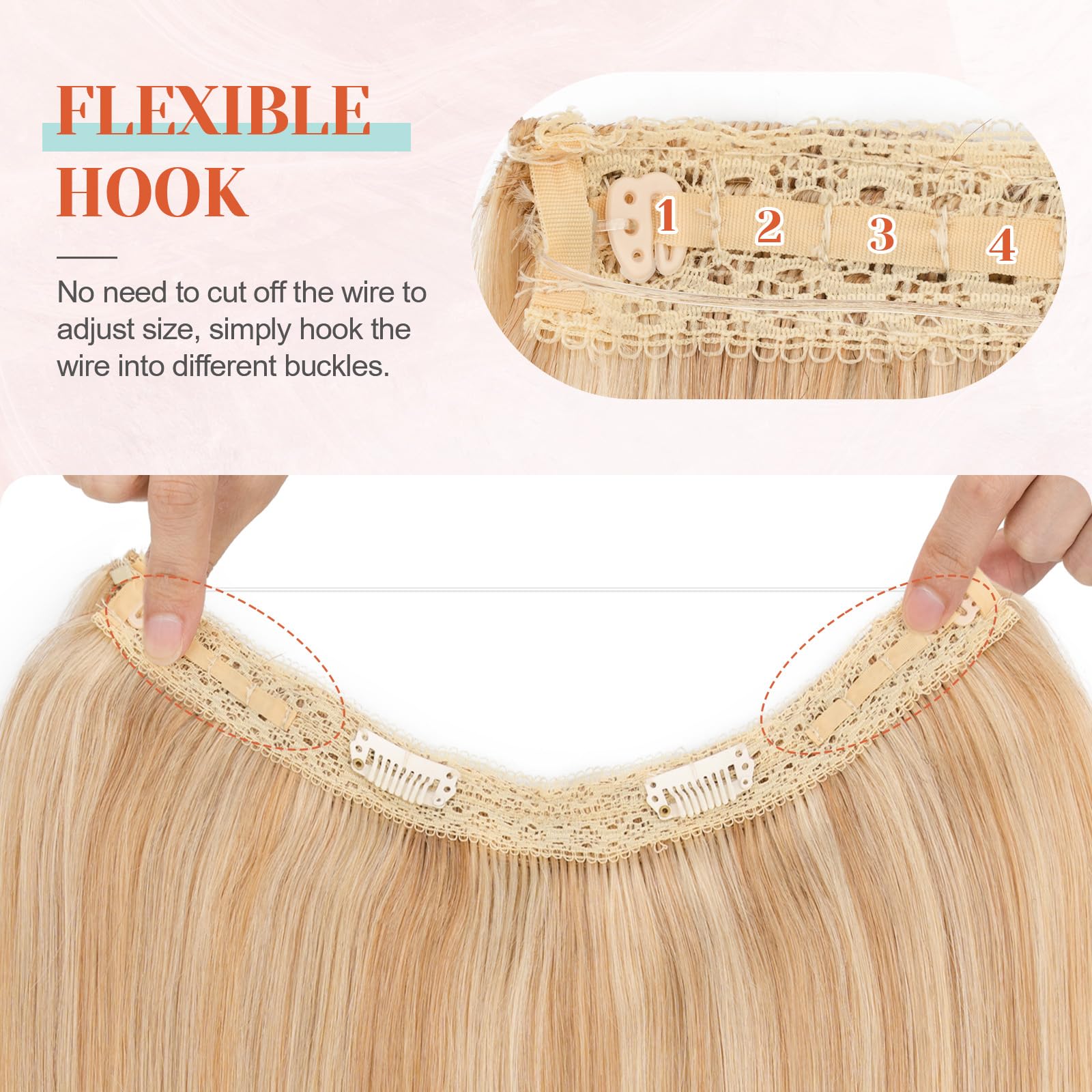 Benehair Halo Blonde Hair Extensions 20