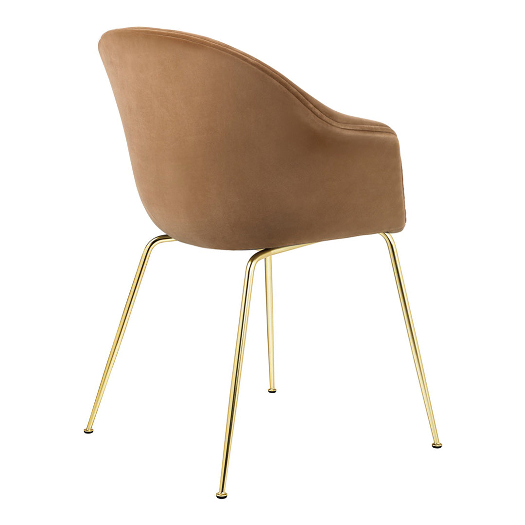 Bat Dining Chair with Conic Base - Fully Upholstered Modern Kitchen & Dining Room Furniture for Home Decor