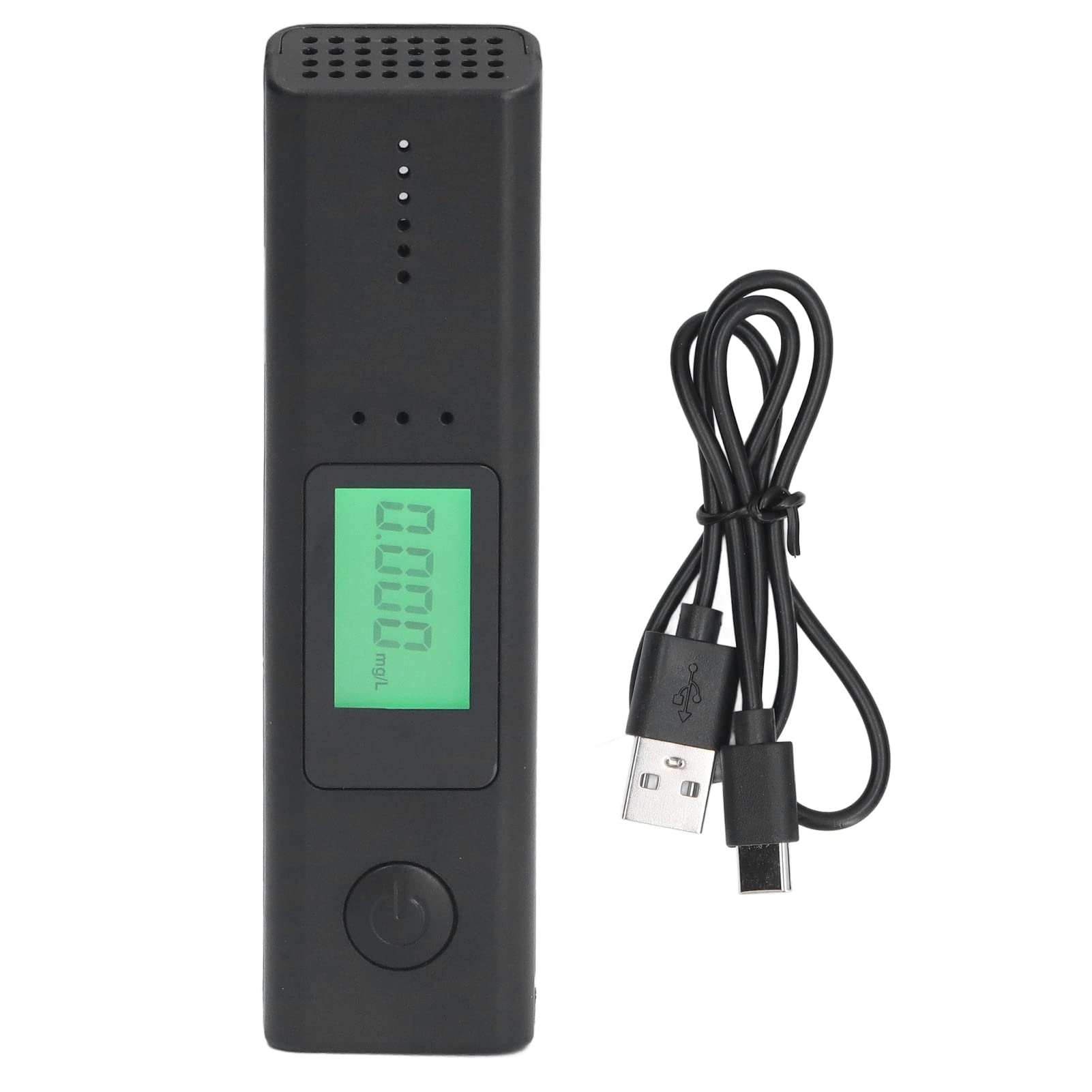 Haofy Portable Alcohol Breathalyzer - High Accuracy USB Breath Alcohol Tester with LCD Display for Personal & Professional Use - Ideal for Drivers, Workplace Safety, and Home Health Monitoring