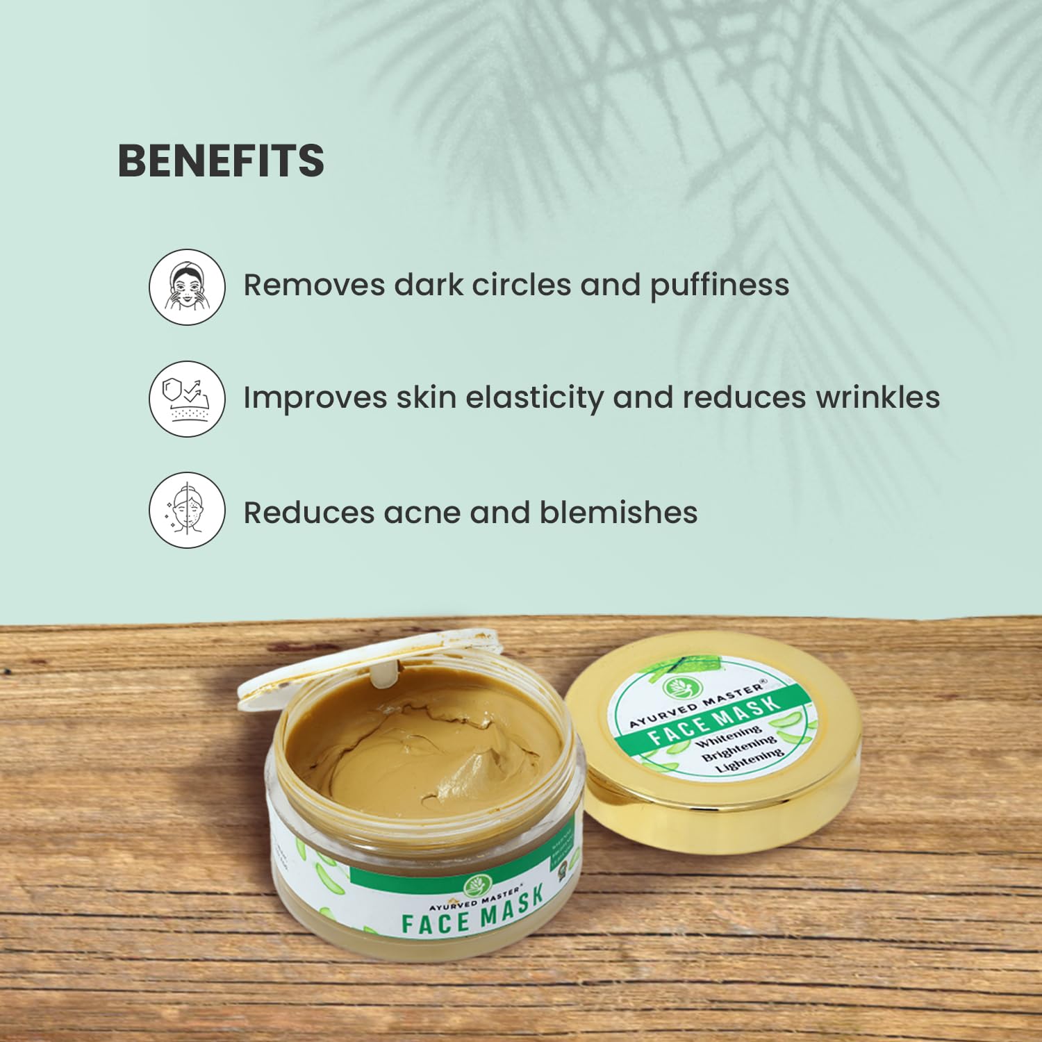 Ayurved Master Aloe Vera & Multani Mitti Clay Face Mask - Anti-Wrinkle, Pore Minimizer, Blackhead & Tan Removal | AM Skin Care (75g) - Perfect for Daily Detox & Glowing Skin Routine