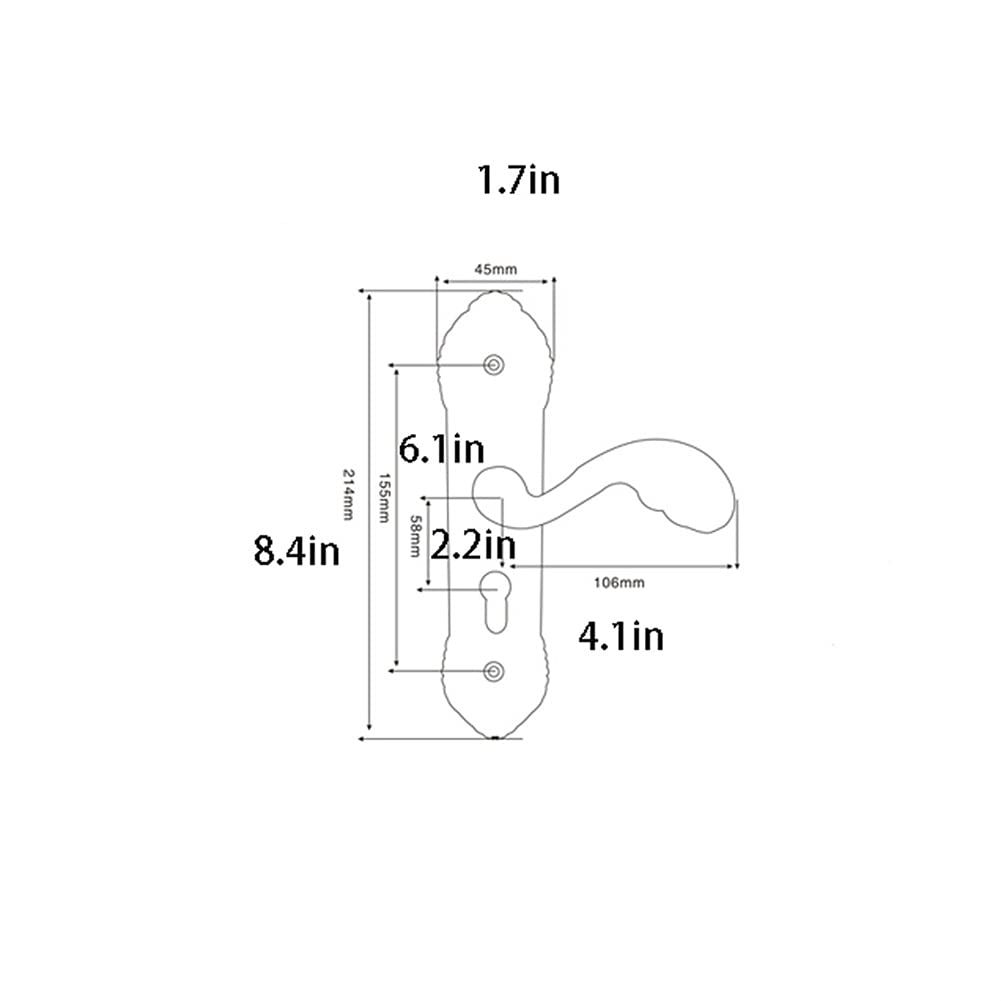 Silent Bearing Door Knob Lever - Gold Handle for Indoor & Hallway - Left/Right Handed - Perfect for Homes & Offices