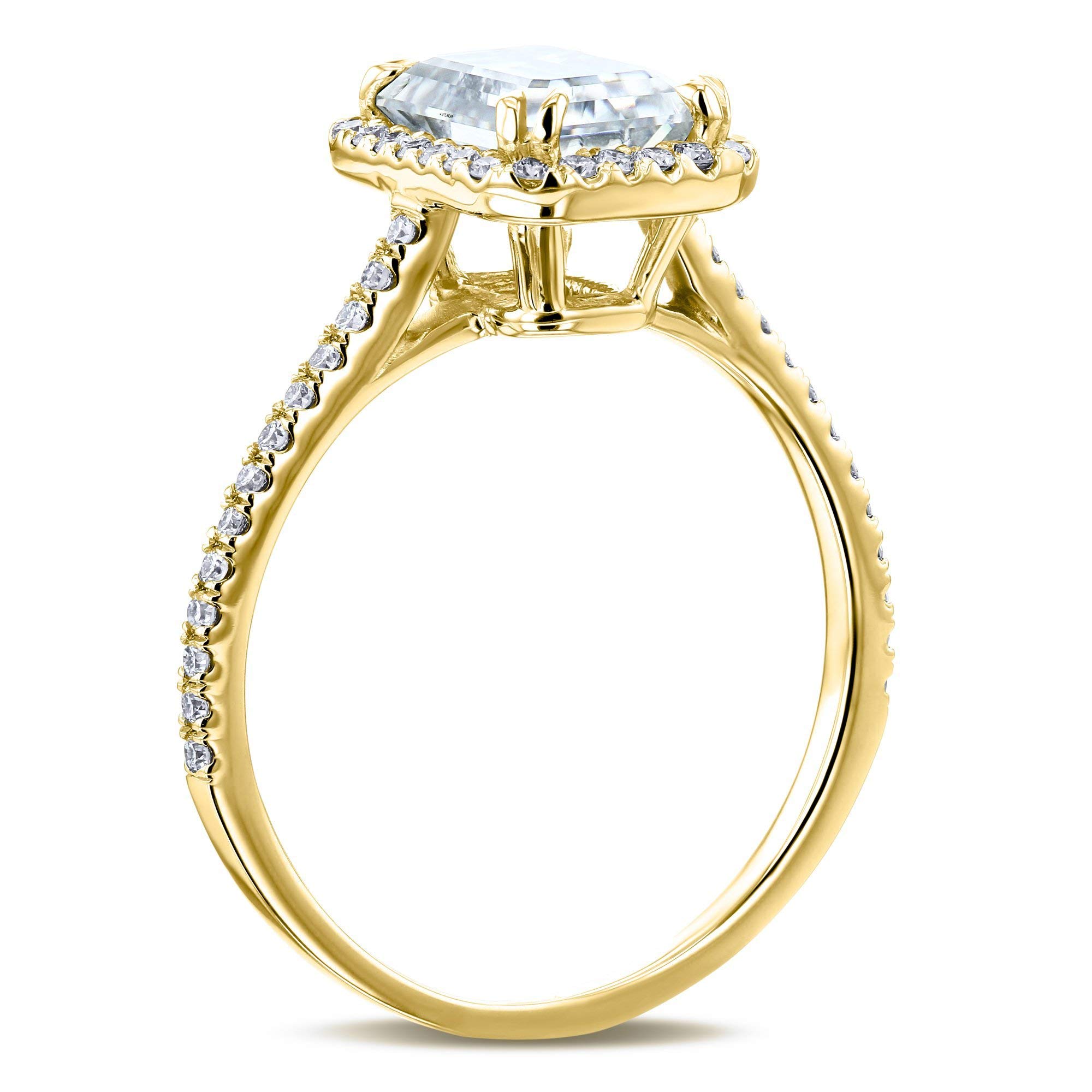 1.8ct Radiant Cut Forever One Moissanite Engagement Ring in 14K Gold - Perfect for Proposals, Weddings & Anniversary Gifts