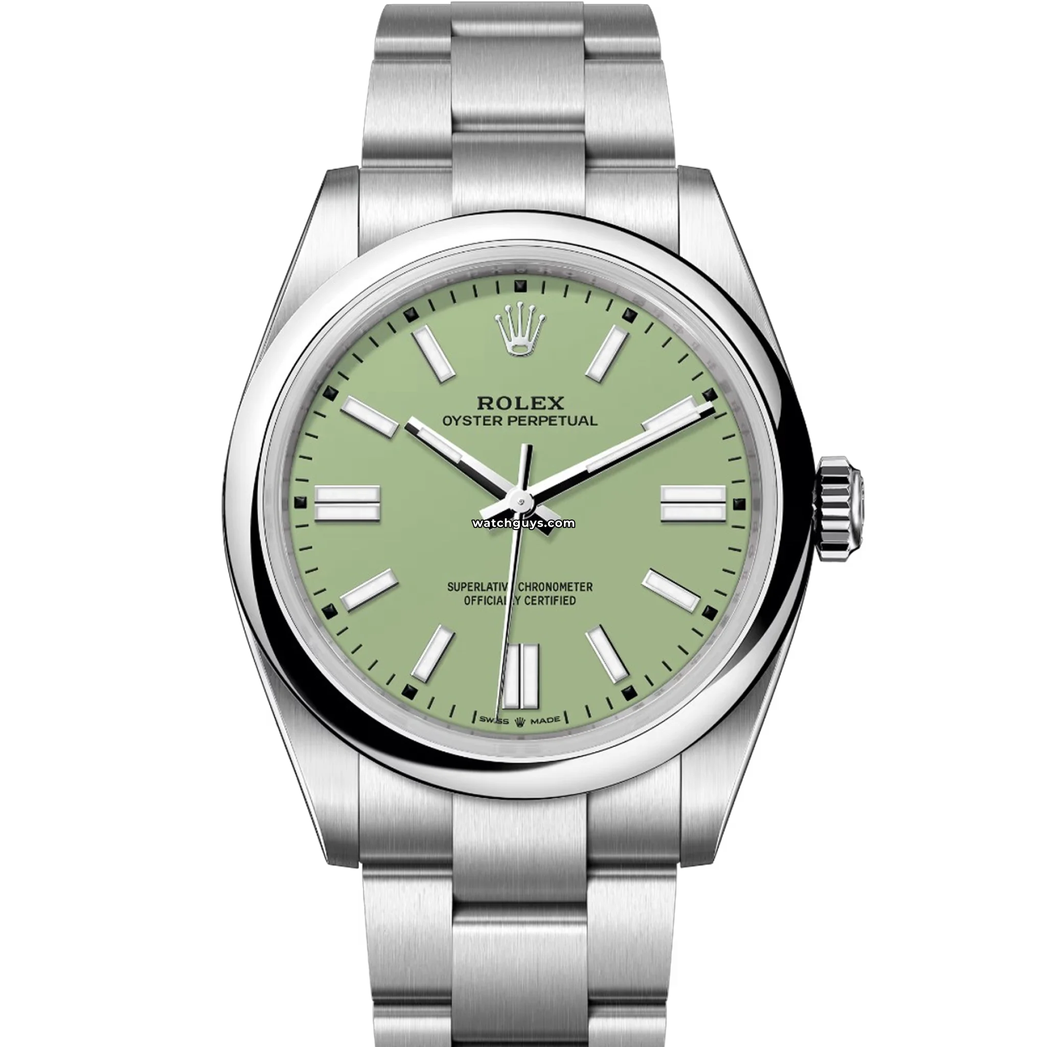 Rolex Oyster Perpetual 134300 Men's Watch - 41mm Stainless Steel Case, Pistachio Green Dial, Automatic Movement - Luxury Dress Watch for Business & Formal Occasions