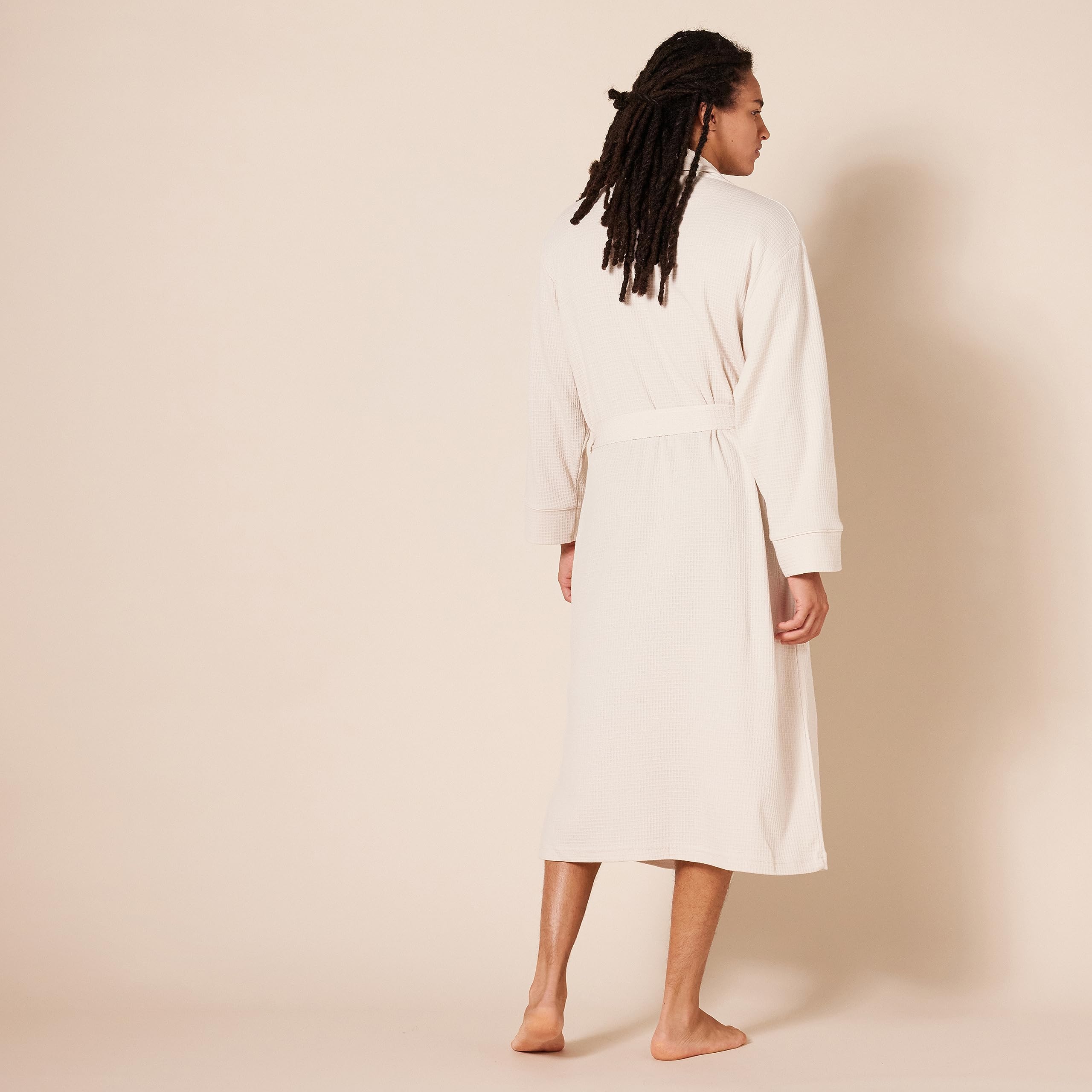 Amazon Essentials Men's Lightweight Waffle Robe - Soft Comfortable Bathrobe for Big & Tall - Perfect for Spa, Lounging & Relaxation at Home