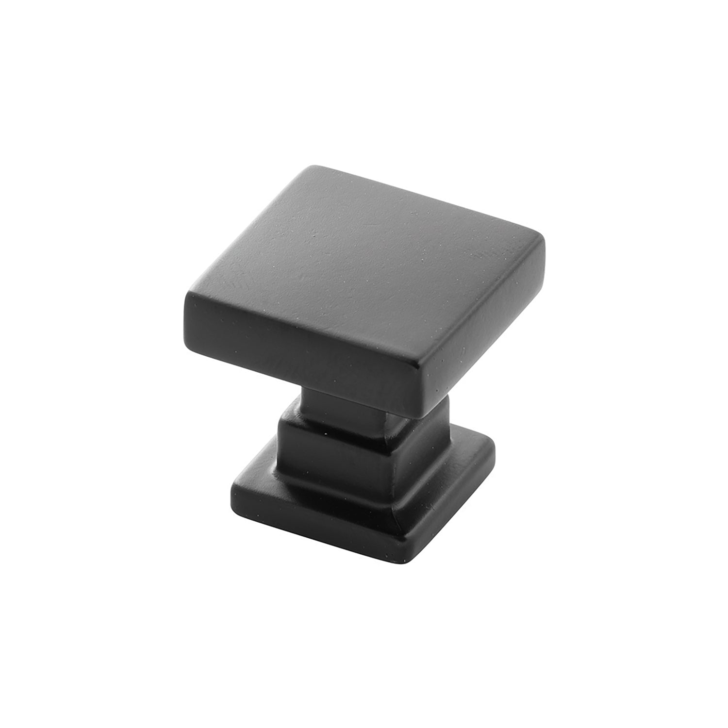 1 Inch Square Matte Black Cabinet Knob - Brighton Knob for Kitchen Cabinets, Dressers & Furniture Hardware - Durable & Stylish Home Upgrade