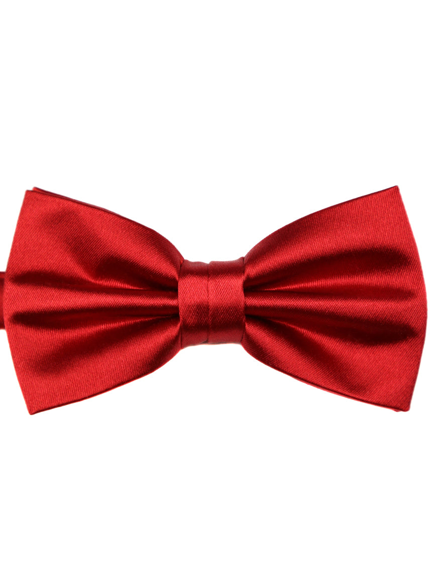 DÉCLIC Classic Plain Red Bow Tie for Men - Elegant Formal & Wedding Accessory - Perfect for Prom, Tuxedo, and Special Occasions