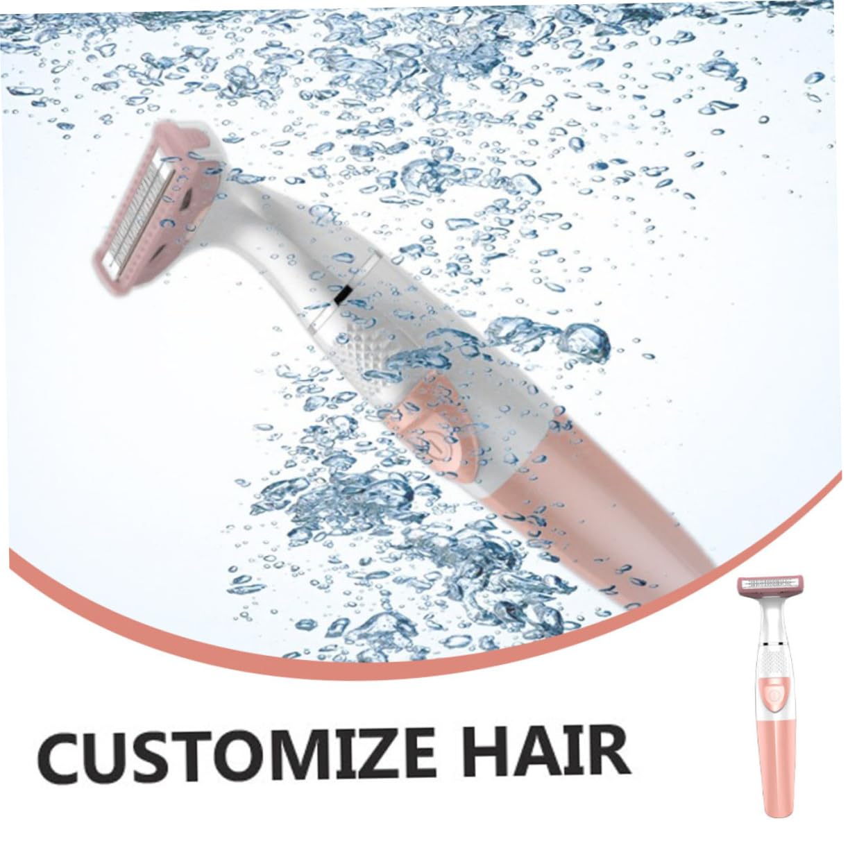 Electric Hair Trimmer for Women - Portable Bikini, Armpit, Leg & Facial Hair Remover - Painless Rechargeable Lady Shaver for Smooth Skin at Home & Travel