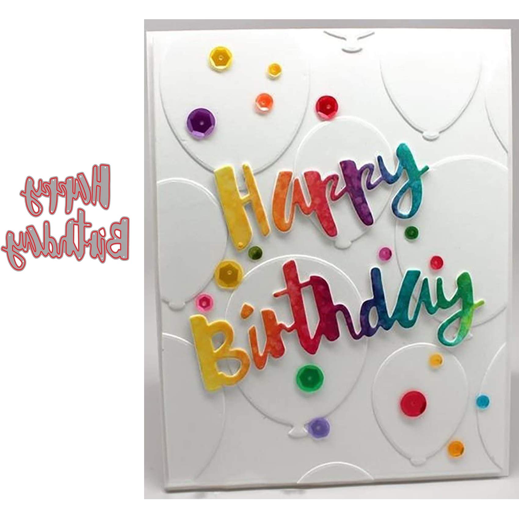 Happy Birthday Metal Die Cuts - Floral Border Party Invitation Card Stencils for DIY Scrapbooking, Embossing & Photo Decoration | Perfect for Birthday Cards, Invitations & Craft Projects