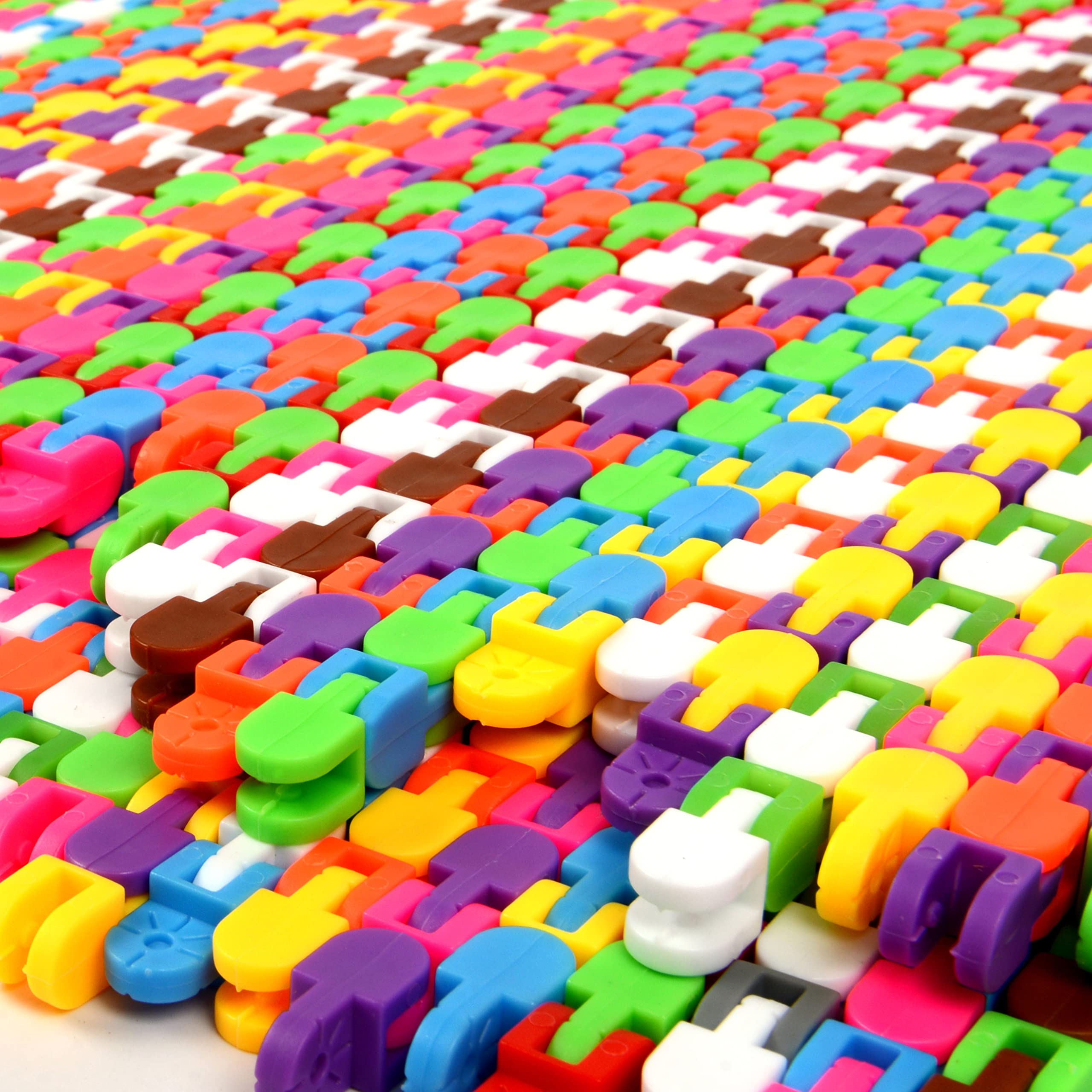 68 Pack 24 Links Wacky Tracks Snap and Click Fidget Toys - Sensory Stress Relief Toys for Kids & Adults, Plastic Chain Snake Puzzle for Anxiety Relief, Birthday Party Favors - Perfect for Classrooms, Travel & Office Focus