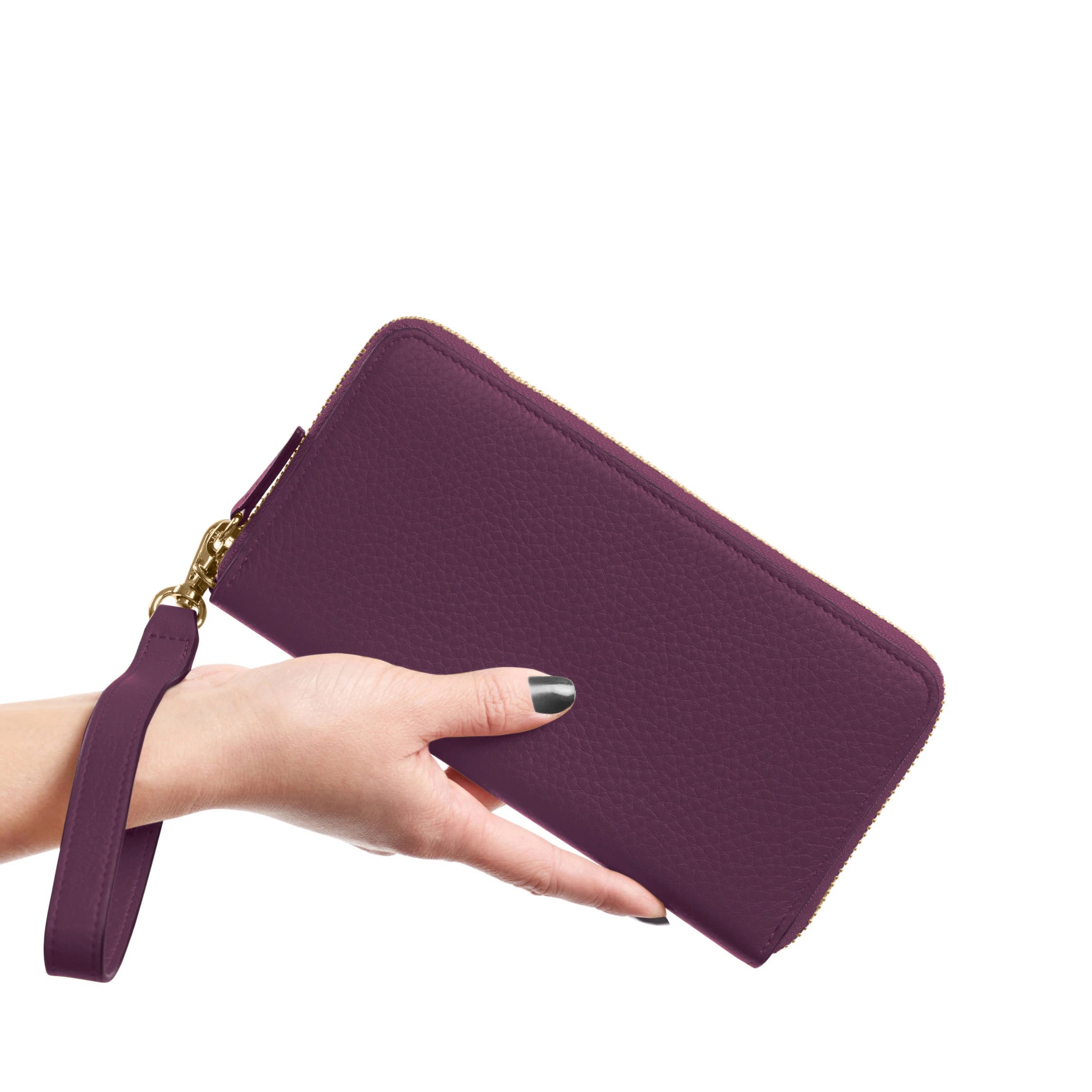 Klyde Continental Genuine Leather Wallet for Men - Deep Plum Color - Slim RFID Blocking Bifold Wallet for Everyday Use & Travel