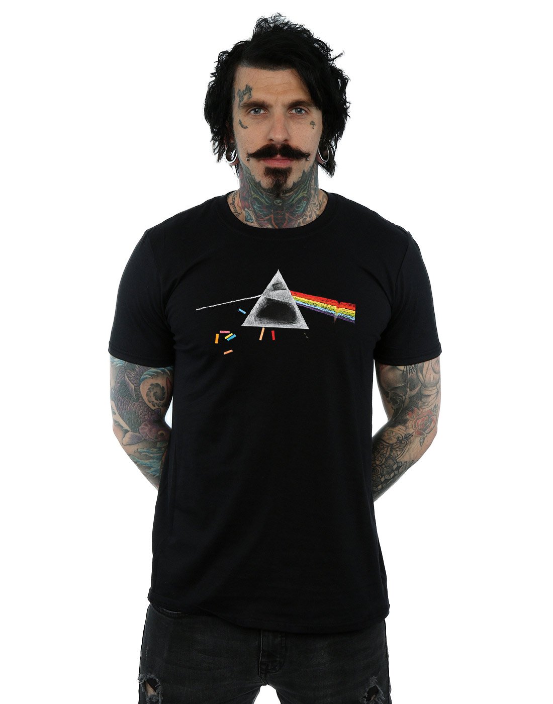 Pink Floyd Dark Side of The Moon Prism T-Shirt for Men - Vintage Band Graphic Tee - Casual Music Fan Apparel for Concerts, Gifts & Everyday Wear