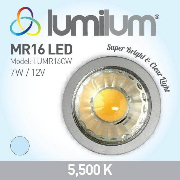 12V 7W MR16 LED Light Bulb - Energy Efficient, Dimmable, Long Lifespan for Home, Office, and Landscape Lighting