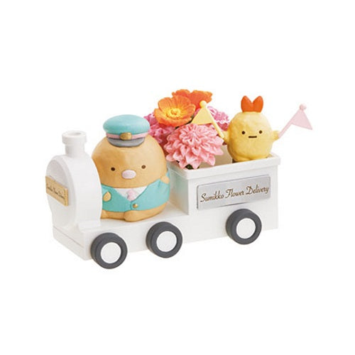 San-X Sumikko Gurashi Miniature Flower Delivery Dollhouse Furniture - Cute Japanese Collectible for Home Decor & DIY Scenes