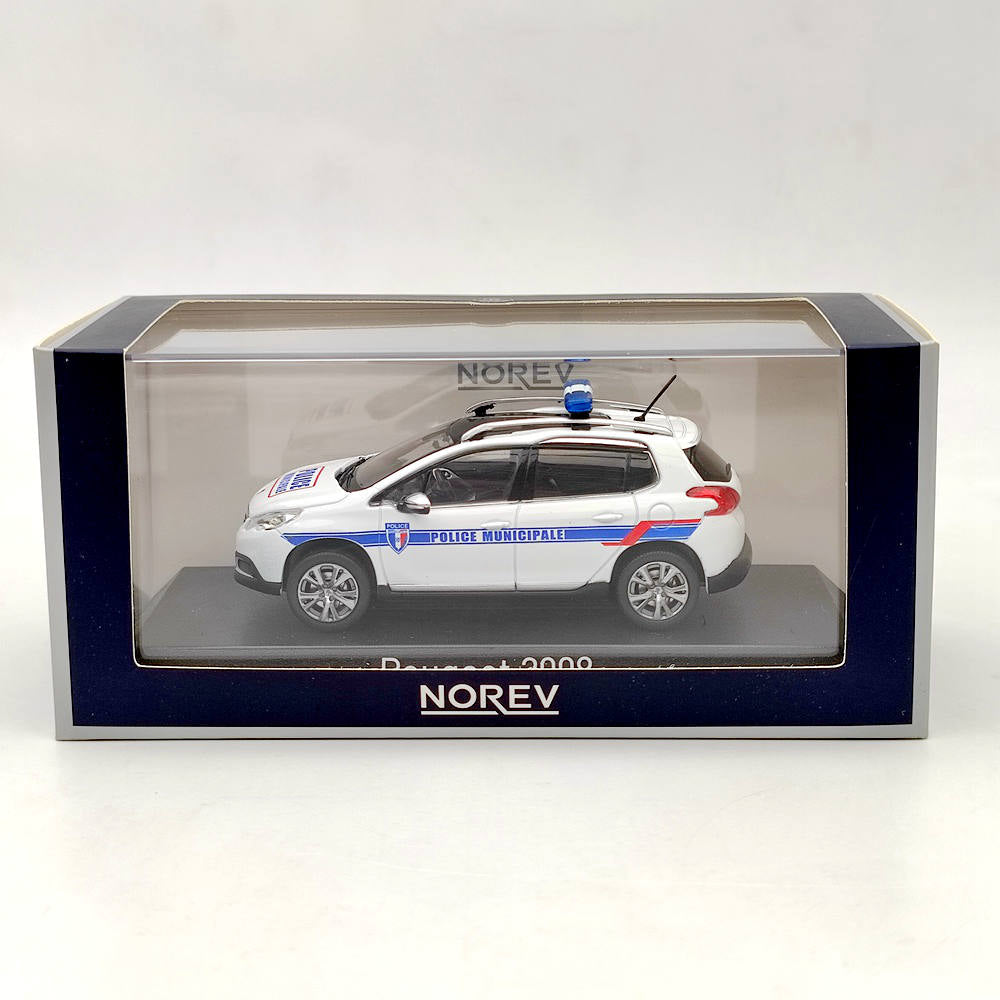 1/43 Scale Norev Peugeot 2008 2013 Police Municipale White Diecast Model Car - Limited Edition Collectible for Display, Gifts & Car Enthusiasts
