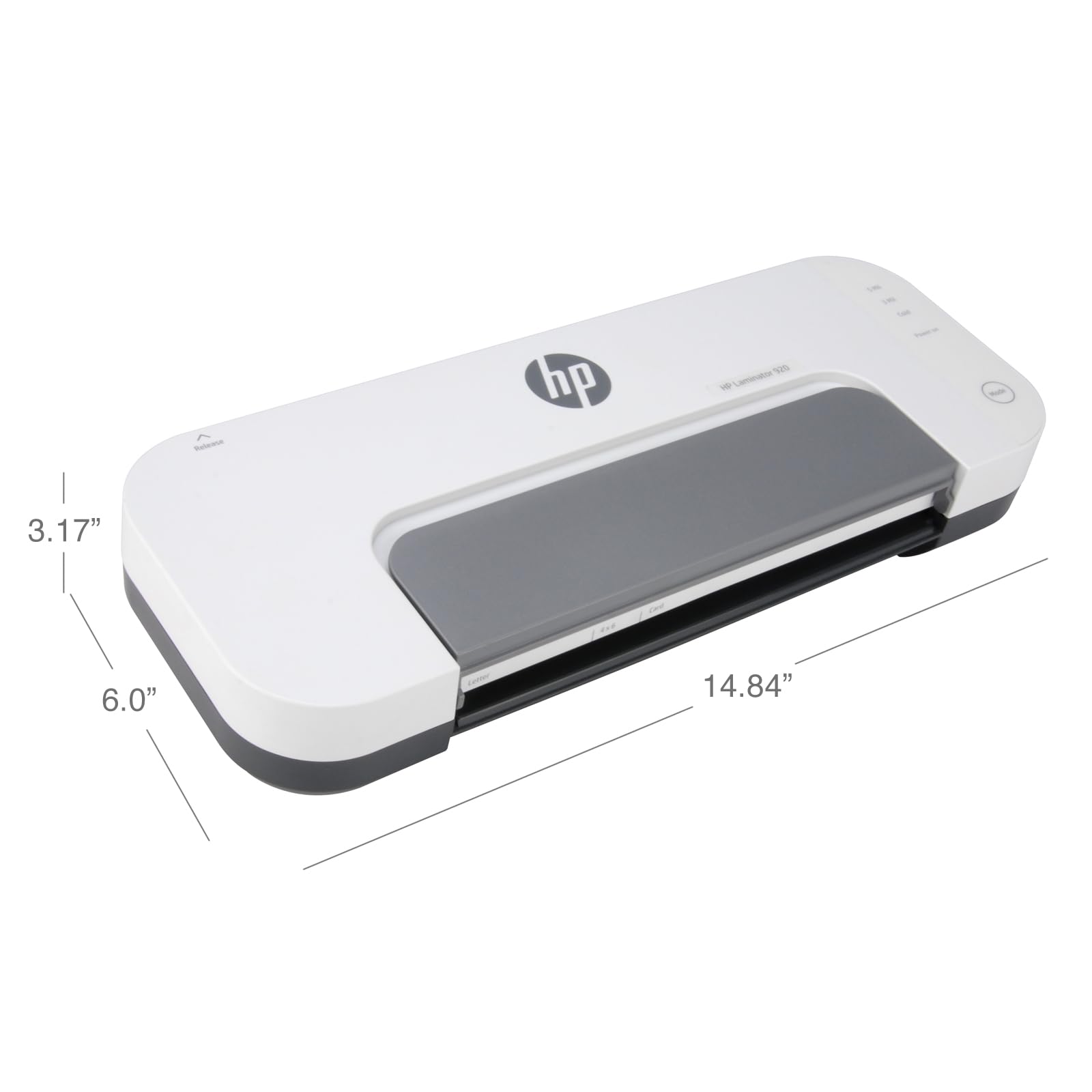 HP 9.2-Inch Hot & Cold Laminator Machine with 2 Rollers - Includes 100 Laminating Pouches - Perfect for Photos, Documents, Certificates & School Projects - Office, Home & Classroom Use