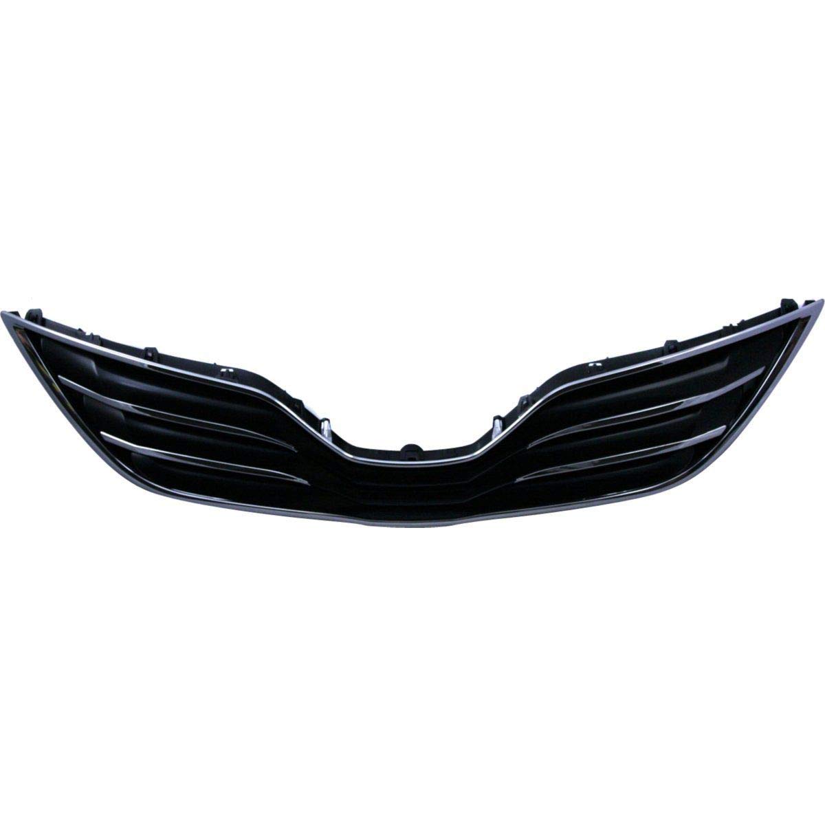 2010-2011 Toyota Camry Chrome Grille with Black Insert - Durable Plastic Replacement Grille for Enhanced Style & Protection | Perfect for Car Upgrades, Customization, and Front End Protection