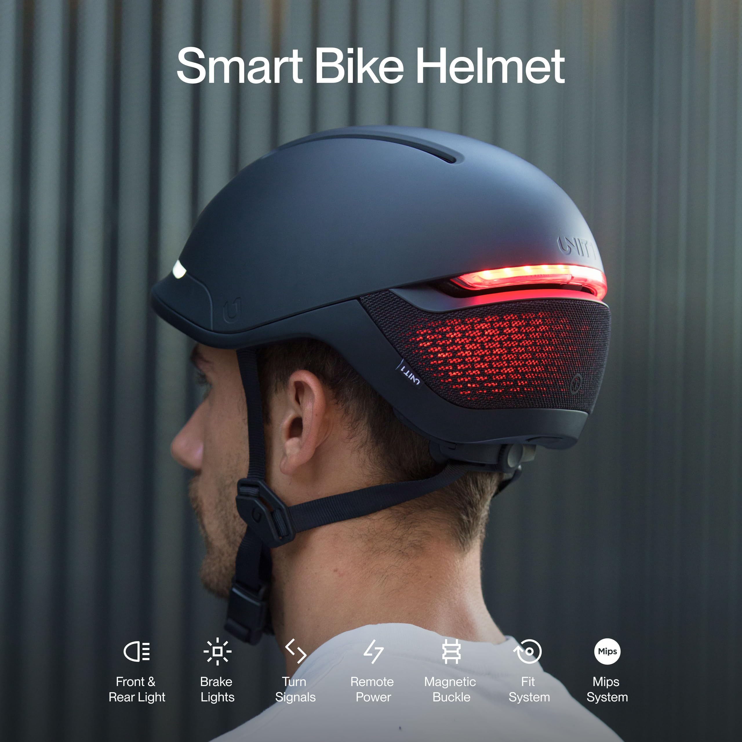 FARO Smart Helmet with MIPS Technology - LED Safety Lights for Bicycle, E-Bike & Scooter - Crash Detection Alert & Turn Signal Compatible - iOS/Android App Control - Perfect for Urban Commuting & Night Riding Safety