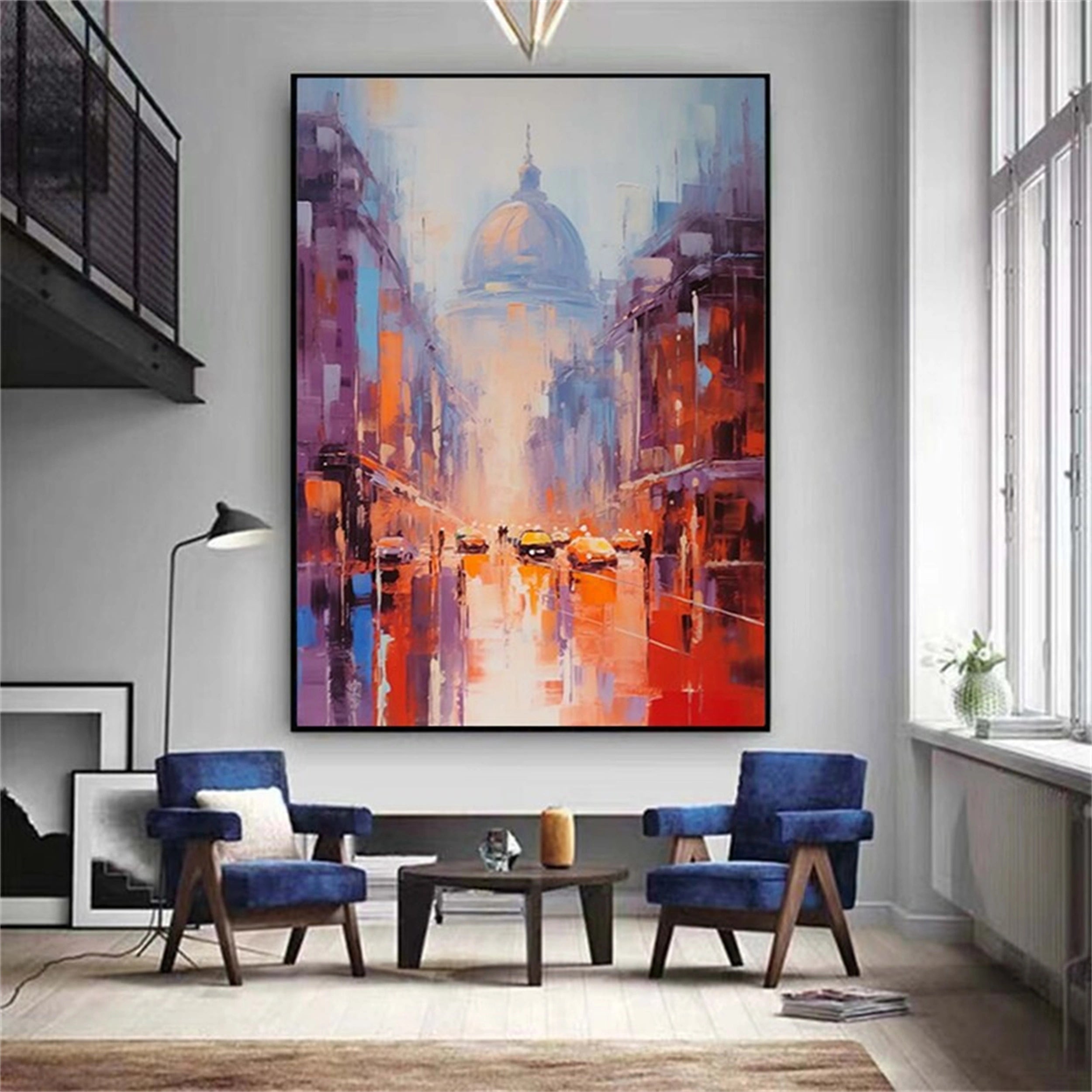 Urban Landscape Painting #UL 025 - Modern Wall Art for Home & Office Decor - Perfect for Living Room, Bedroom or Workspace