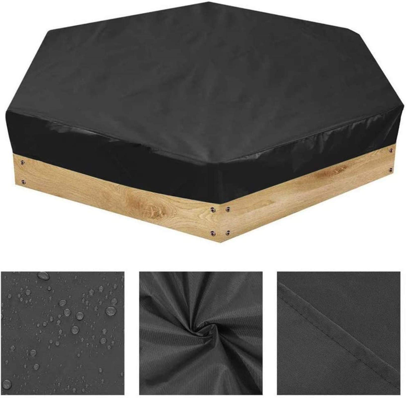 Waterproof Hexagonal Sandbox Cover - Outdoor Oxford Fabric Sand Pit Protector for Kids' Toys & Patio Furniture, Snow & Rain Resistant - Perfect for Backyard, Playground & Garden Use