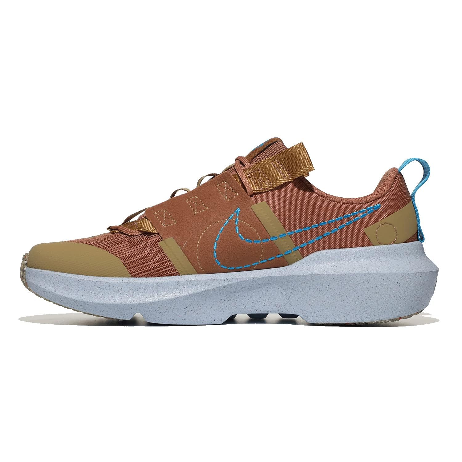 Nike Crater Impact Boys' Running Shoes Big Kids Size 5.5 - Mineral Clay/Laser Blue/Elemental Gold | Lightweight & Durable for School, Sports & Daily Activities