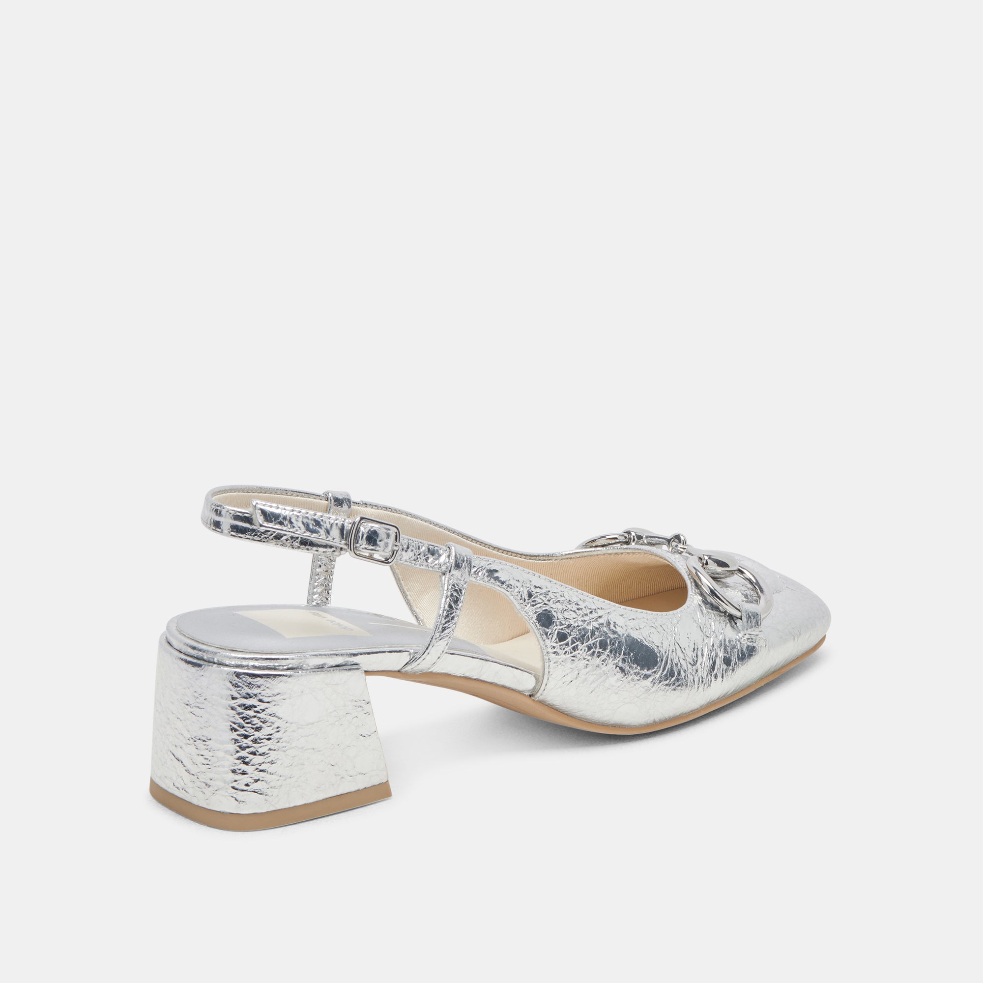 MELLI Women's Silver Distressed Leather Heels - Stylish High Heels for Parties, Weddings & Evening Events