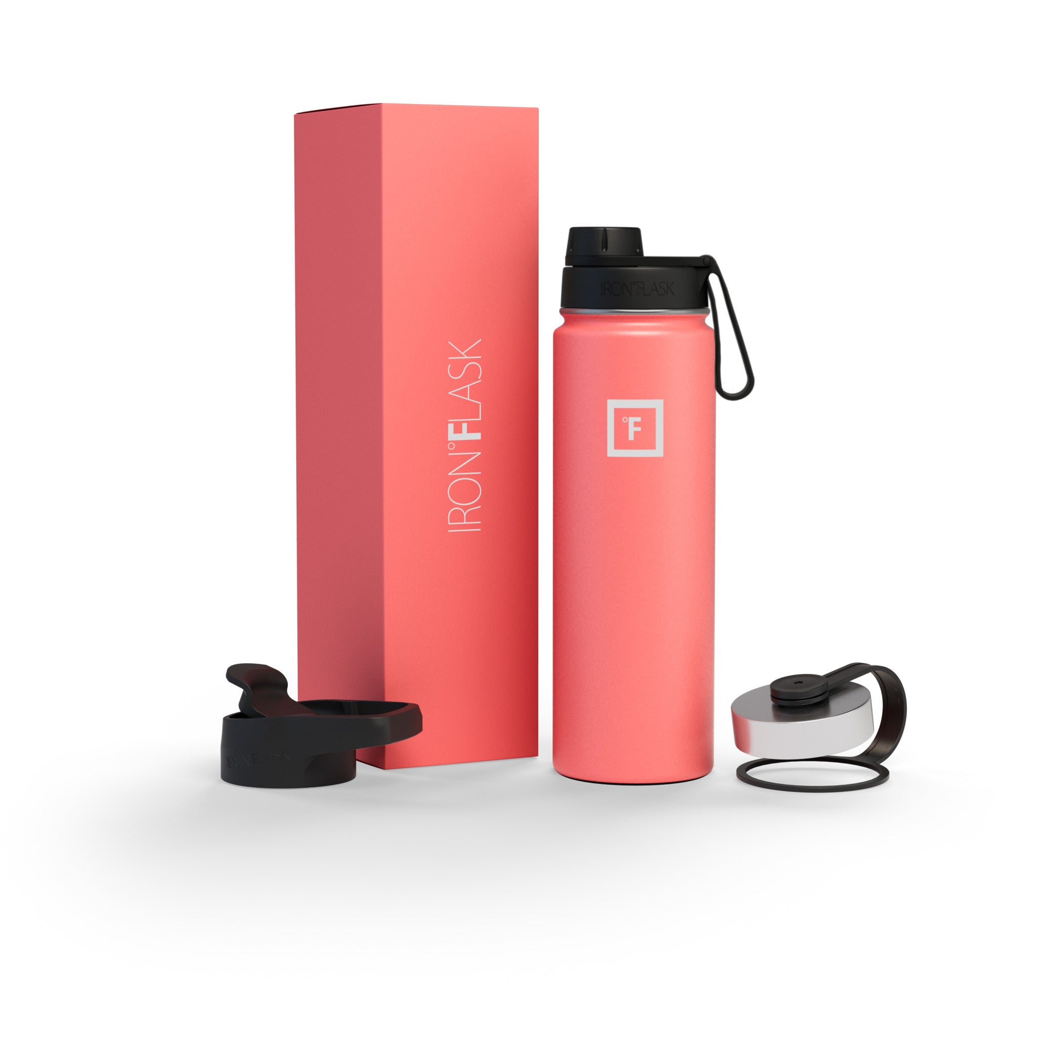 22 Oz Wide Mouth Water Bottle with Spout Lid - Leakproof Stainless Steel Insulated Water Bottle for Gym, Hiking & Outdoor Activities