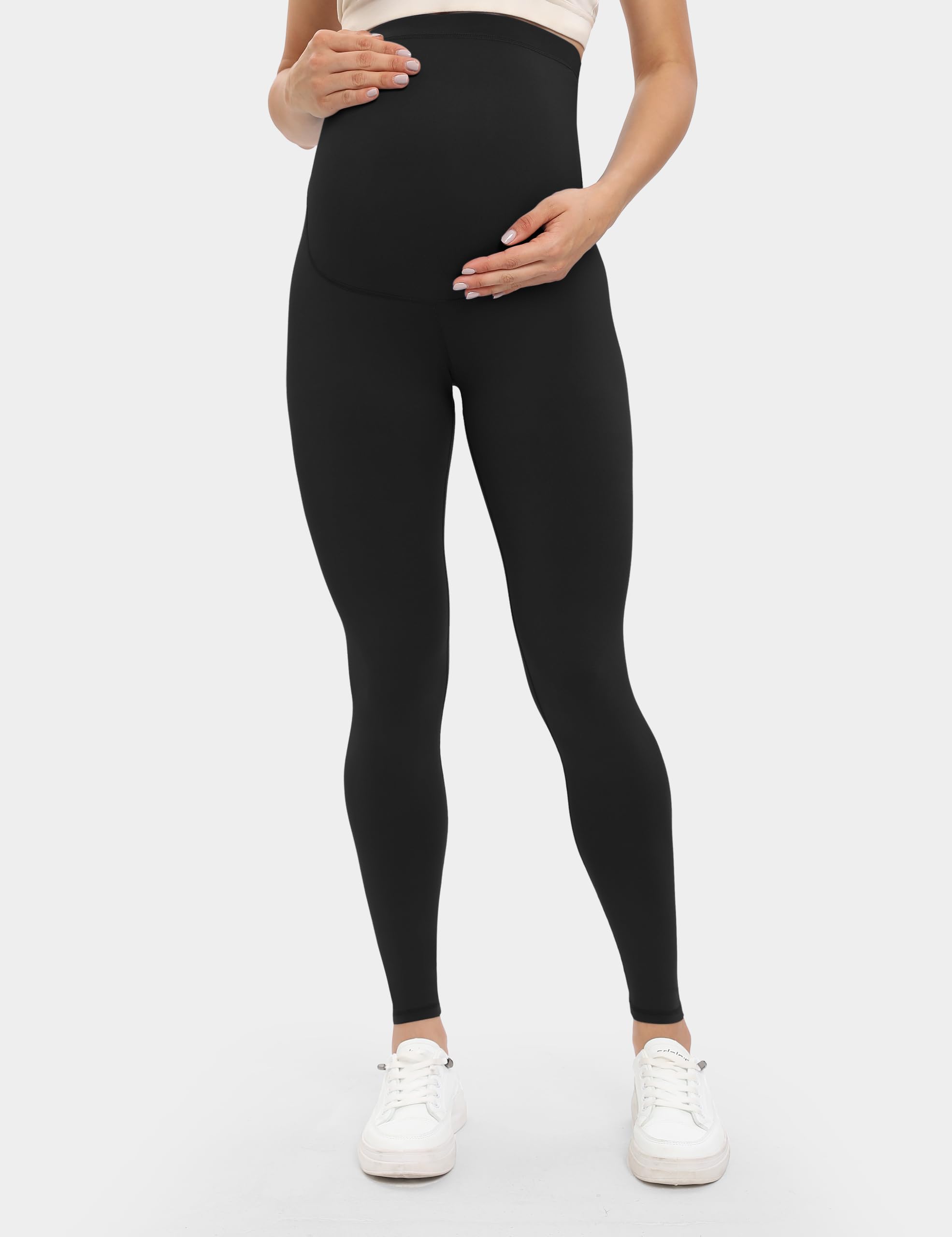 Buttergene Women's Maternity Leggings - Over The Belly Pregnancy Yoga Pants for Workout, Comfort & Support - Perfect for Prenatal Exercise, Yoga, Gym and Everyday Wear