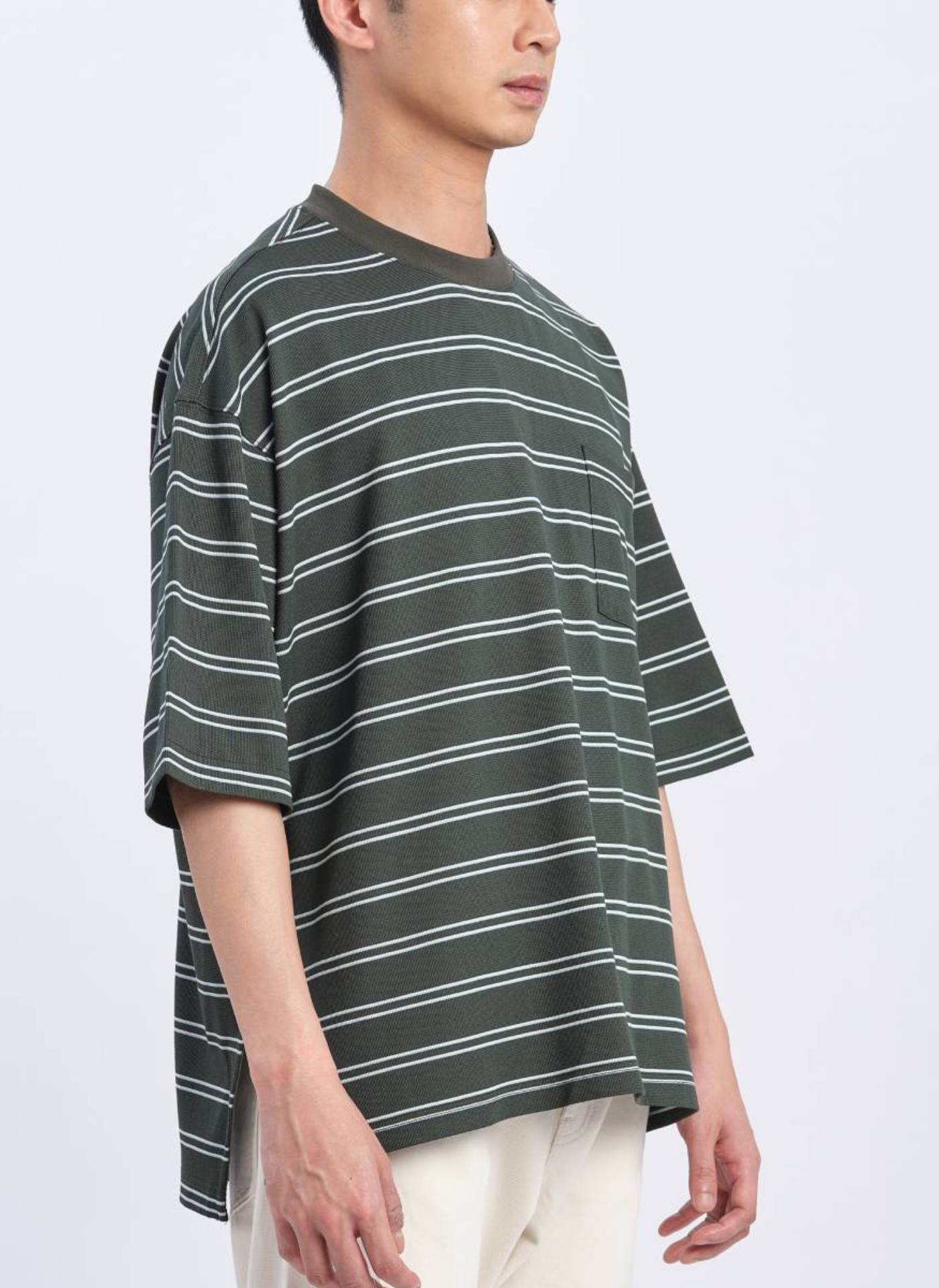 Stylish Jacquard Short Sleeve Border Top (T03) - Women's Summer Casual Blouse for Beach, Travel & Everyday Wear