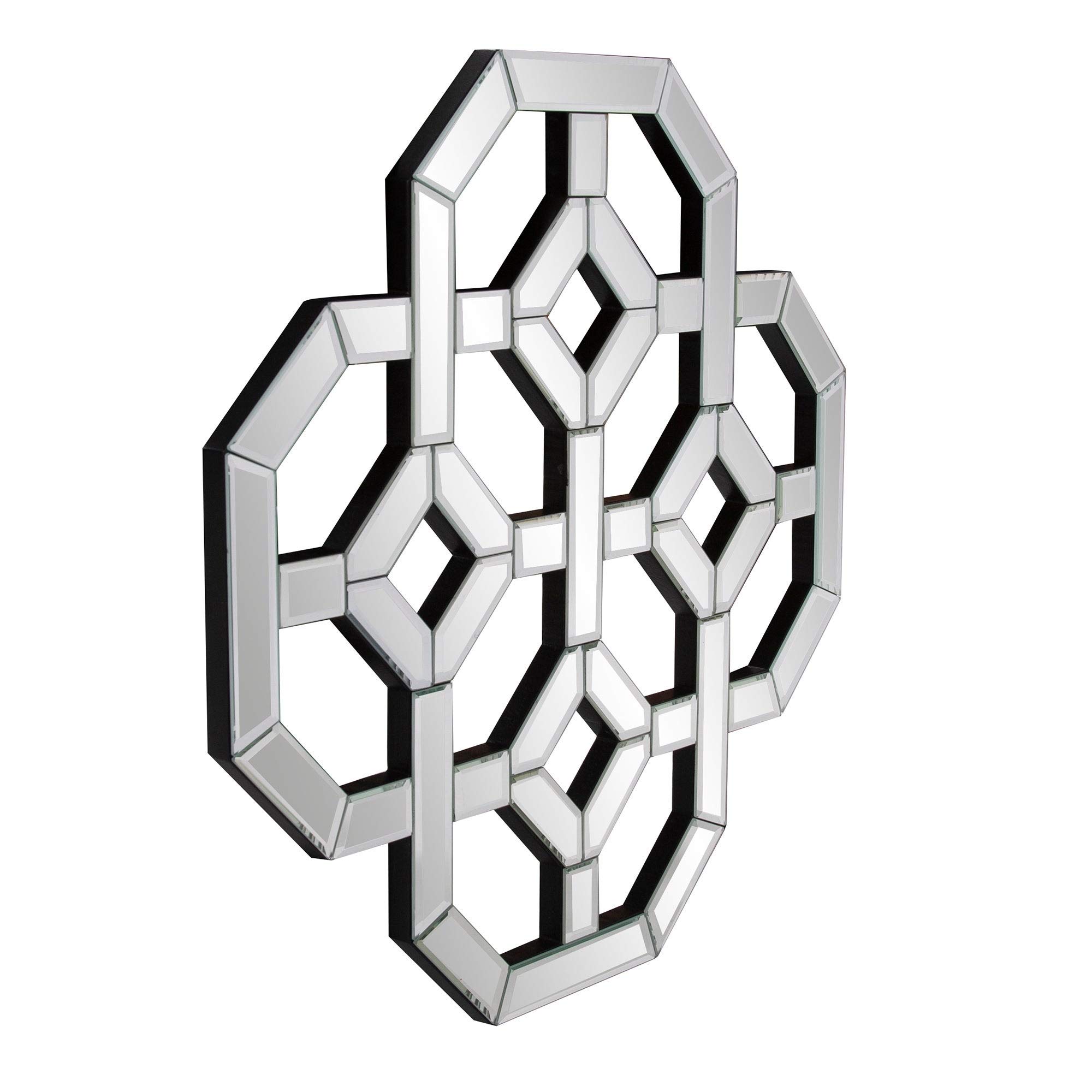 Stylish Silver Wall Mirror with Hooks - Perfect for Entryway, Bedroom & Bathroom Decor