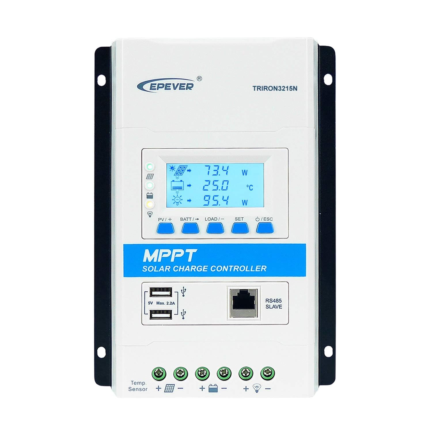 EPEVER 30A MPPT Solar Charge Controller 12V/24V Auto, Max PV 150V Input, 390W/780W Solar Panel Regulator for Sealed/AGM/Gel/Flooded/LiFePO4 Lithium Batteries - Perfect for RV, Marine, Off-Grid & Home Solar Systems