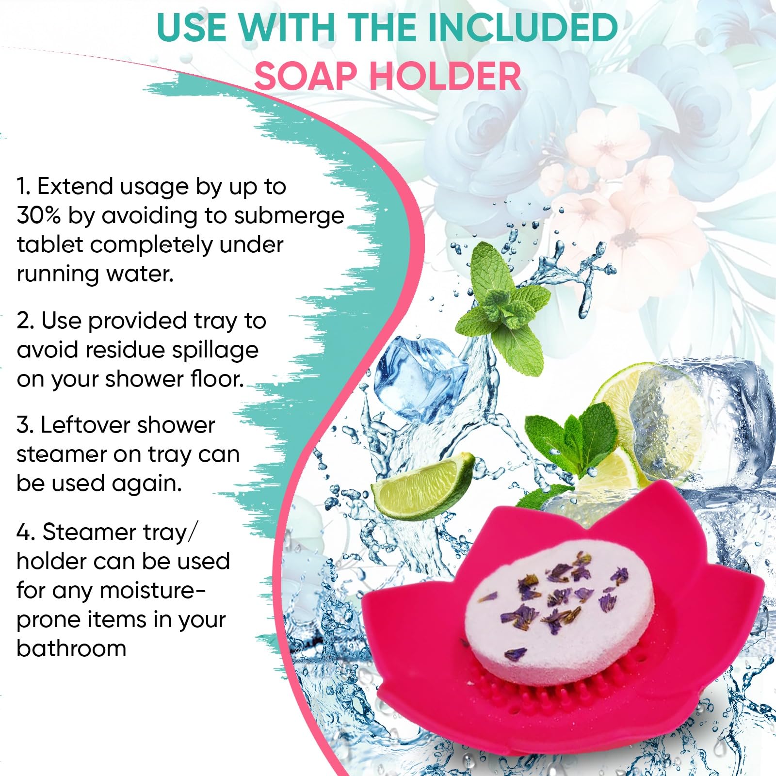 Aromatherapy Shower Steamers with Essential Oils - 8 Pack Relaxing Shower Bombs with Tray, Spa Gift Set for Women, Self Care & Stress Relief - Perfect for Bath Time, Home Spa & Relaxation Therapy
