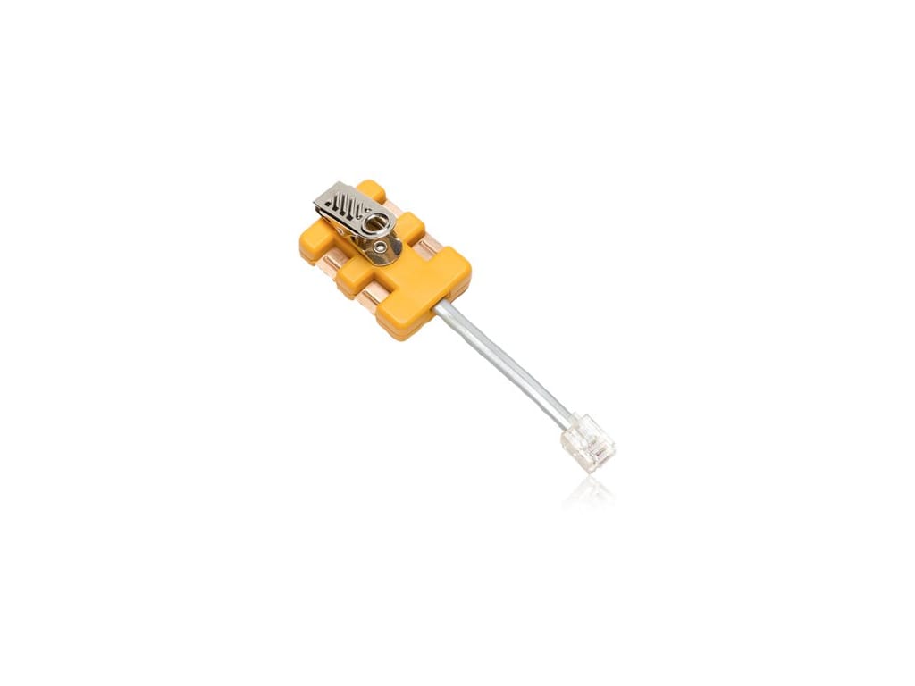 Fluke Networks 10113000 4-Wire Modular Adapter for RJ11/RJ12 Telephone Cables - Network Testing & Telephone Line Repair Tool