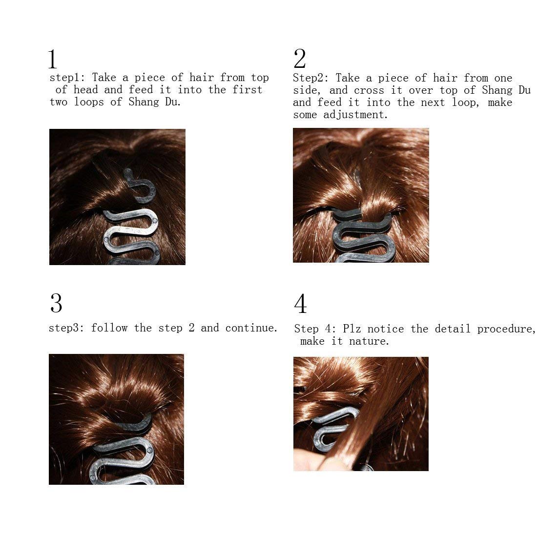 French Hair Styling Clip - 6 Pack Bun Maker & Braiding Tool for Twists, Plaits & Updos | Perfect for Weddings, Parties & Everyday Hairstyles