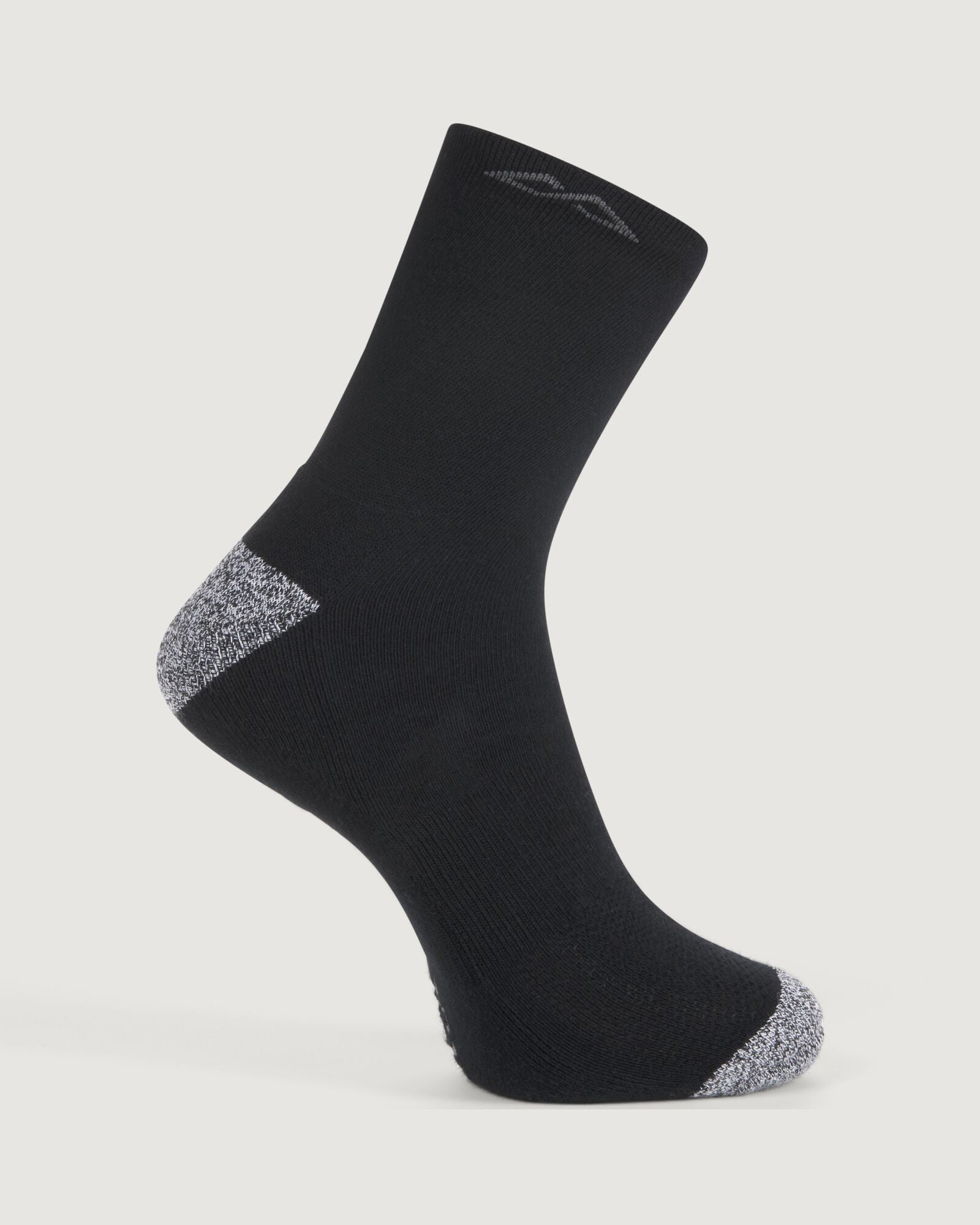 Accion driMOTION Quarter Crew Socks 2-Pack - Black/Blueridge - Moisture-Wicking Athletic Socks for Running, Hiking & Workout