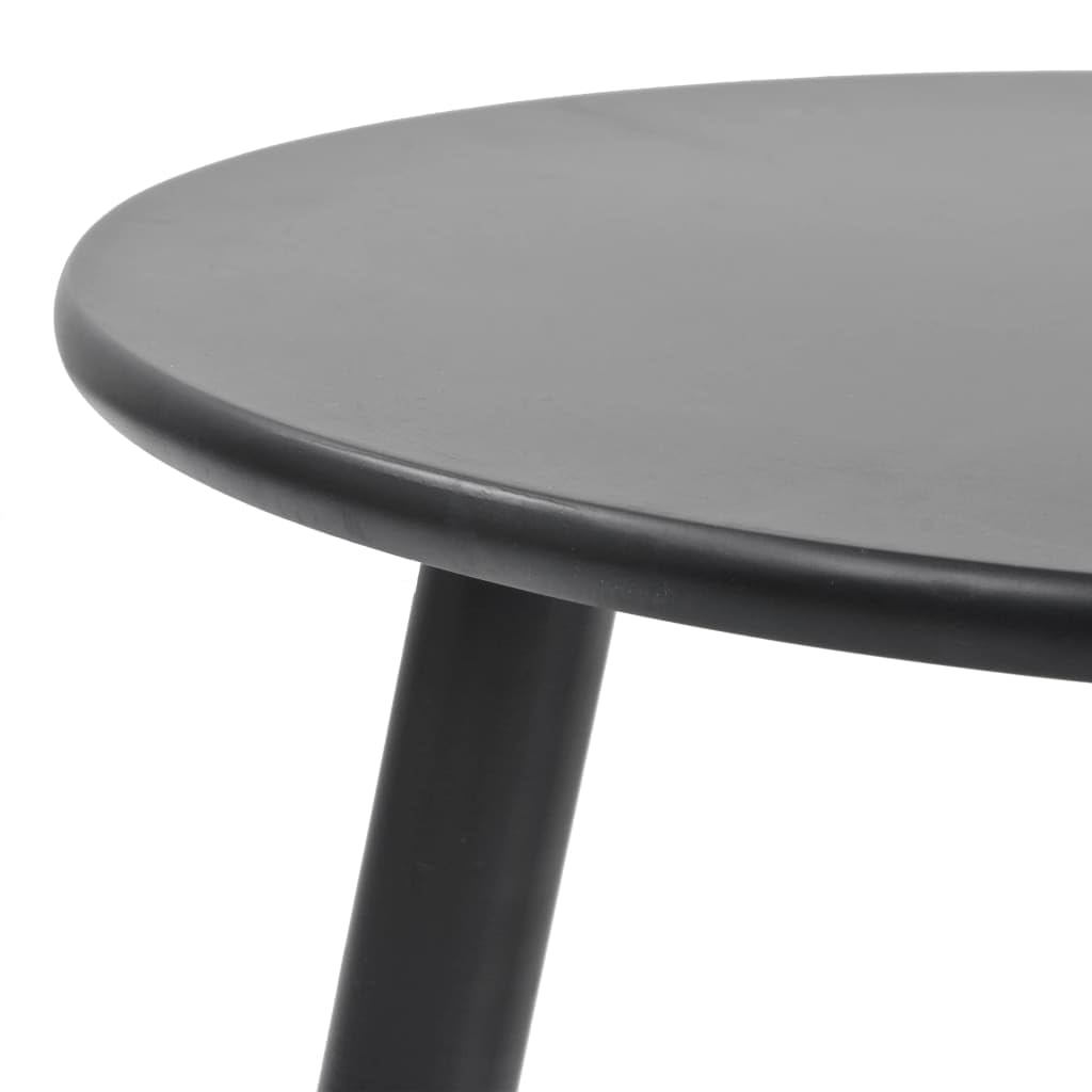 vidaXL 2-Piece Scandinavian Style Solid Pinewood Side Table Set in Black - Elegant End Tables for Living Room, Bedroom, Office | Perfect as Nightstands, Coffee Tables or Lounge Accent Furniture