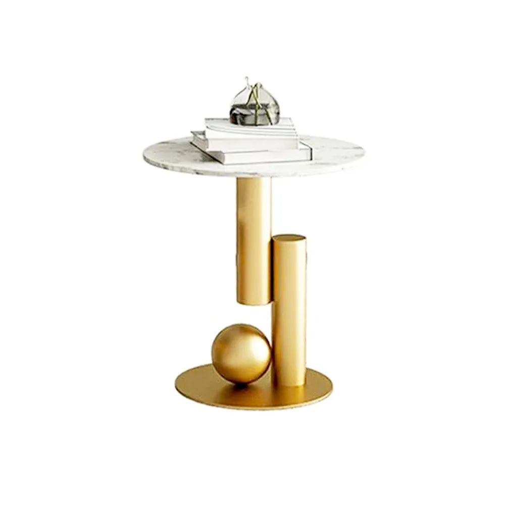Modern Alva Side Table - Small Accent Table for Living Room, Bedroom, or Office - Compact End Table with Sturdy Metal Frame & Wooden Top - Perfect for Coffee, Books, or Decor