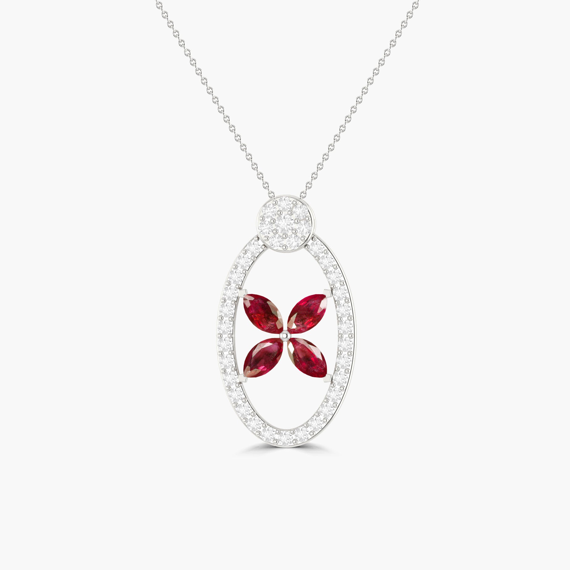 Natural Ruby OX Style Charm Pendant Necklace - Elegant Zodiac Jewelry for Women - Perfect for Birthday Gifts, Anniversary & Special Occasions