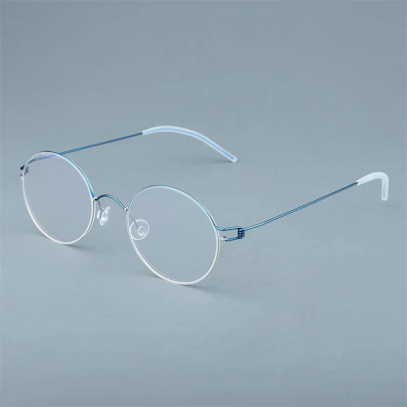 Aimee Women's Full Rim Small Round Screwless Titanium Eyeglasses Frame 13018 - Lightweight & Durable for Work, Reading & Everyday Use