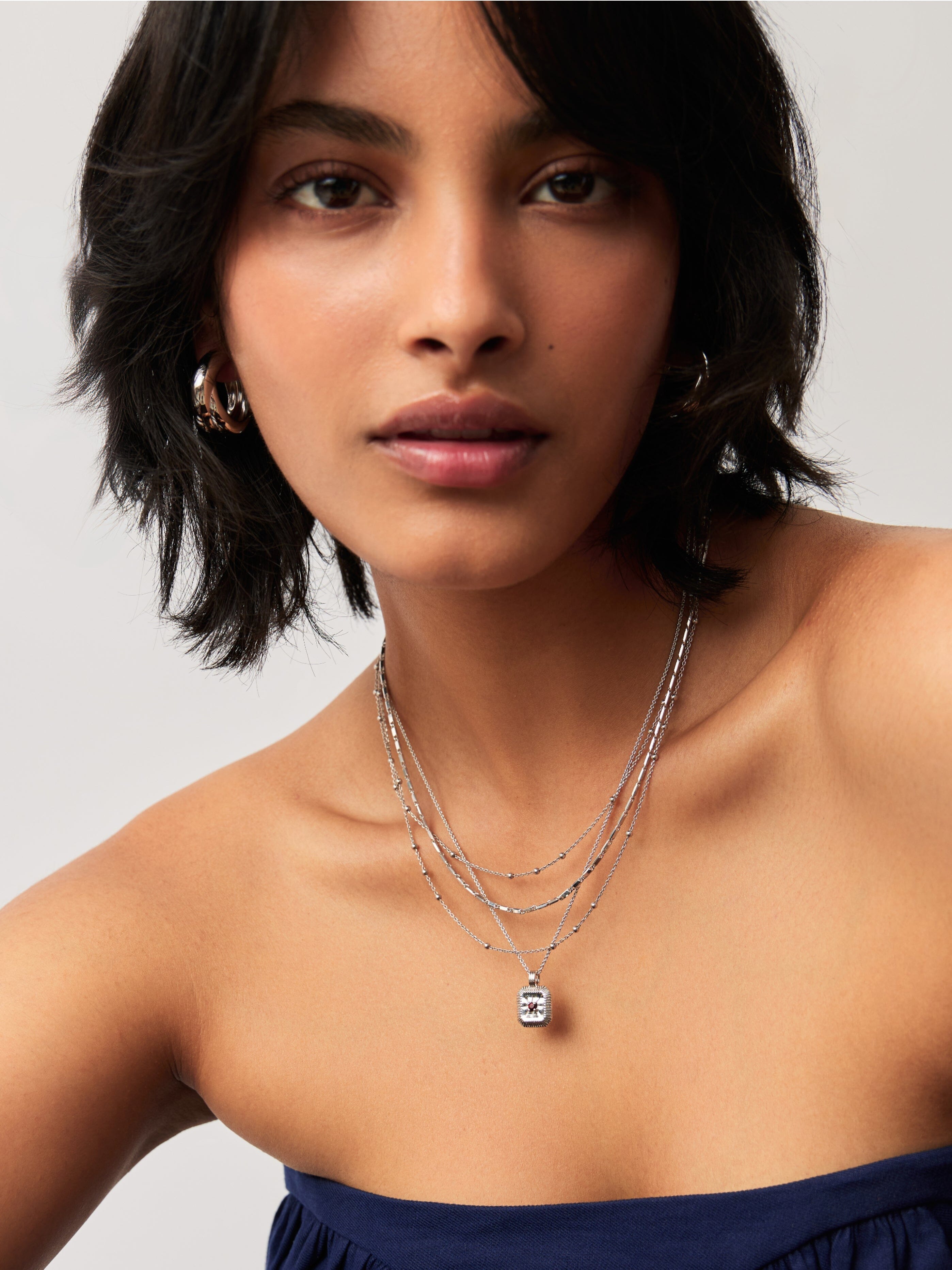 Gorgeous January Birthstone Pendant Necklace with Genuine Garnet Stone - Perfect Gift for January Birthdays, Anniversaries & Special Occasions | Elegant Jewelry for Women & Girls