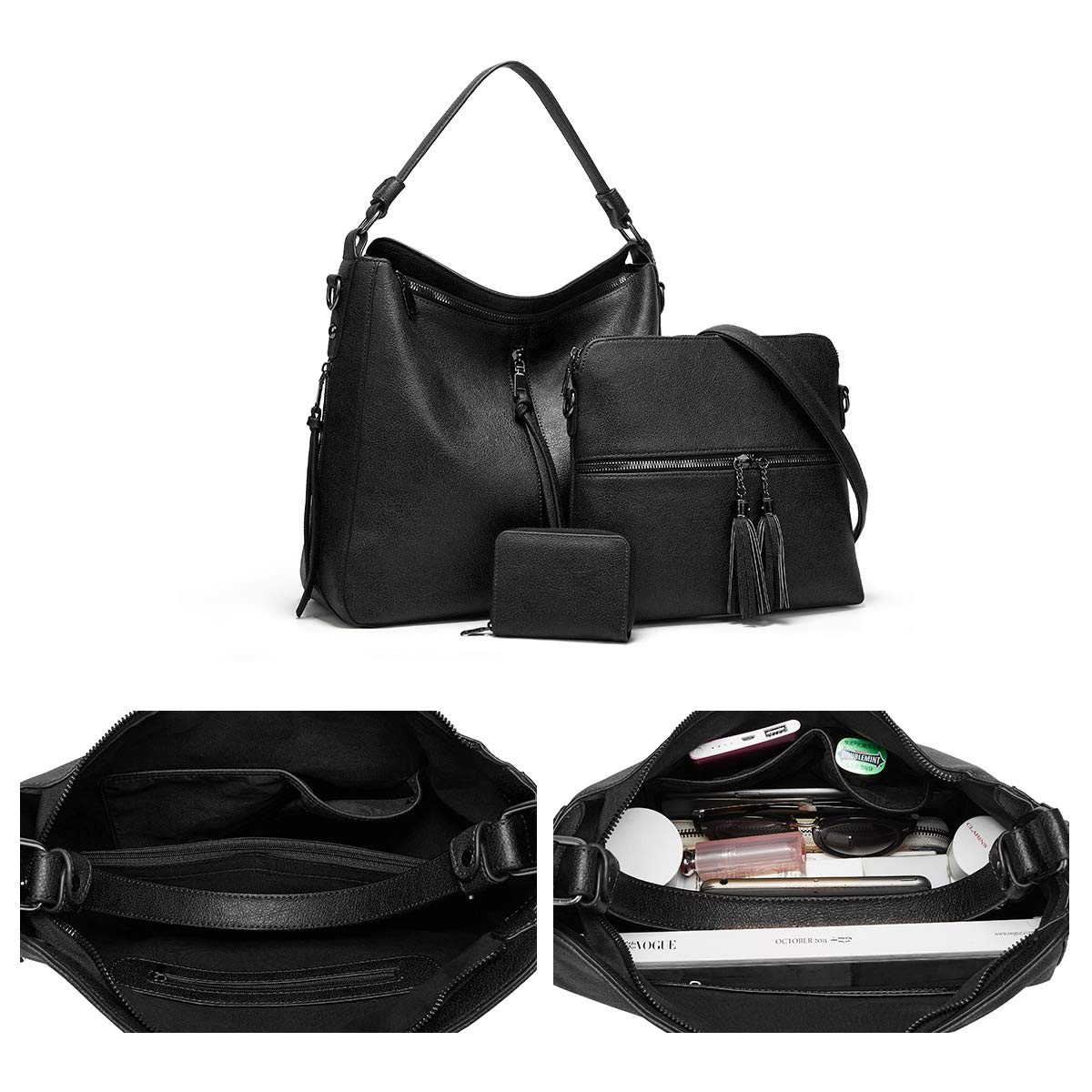Stylish Women's Fashion Handbag Set - Tote, Shoulder Bag, Wallet & Satchel Purse for Work, Travel & Daily Use