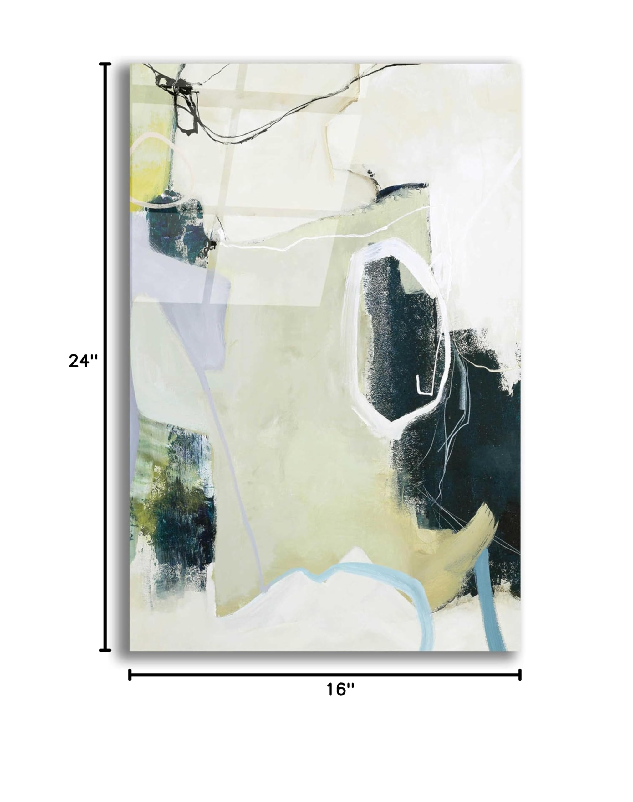 Epic Art 'Art Remix 1' by Design Fabrikken - 16x24 Inch Modern Acrylic Glass Wall Decor - Vibrant Contemporary Artwork for Living Room, Bedroom & Office