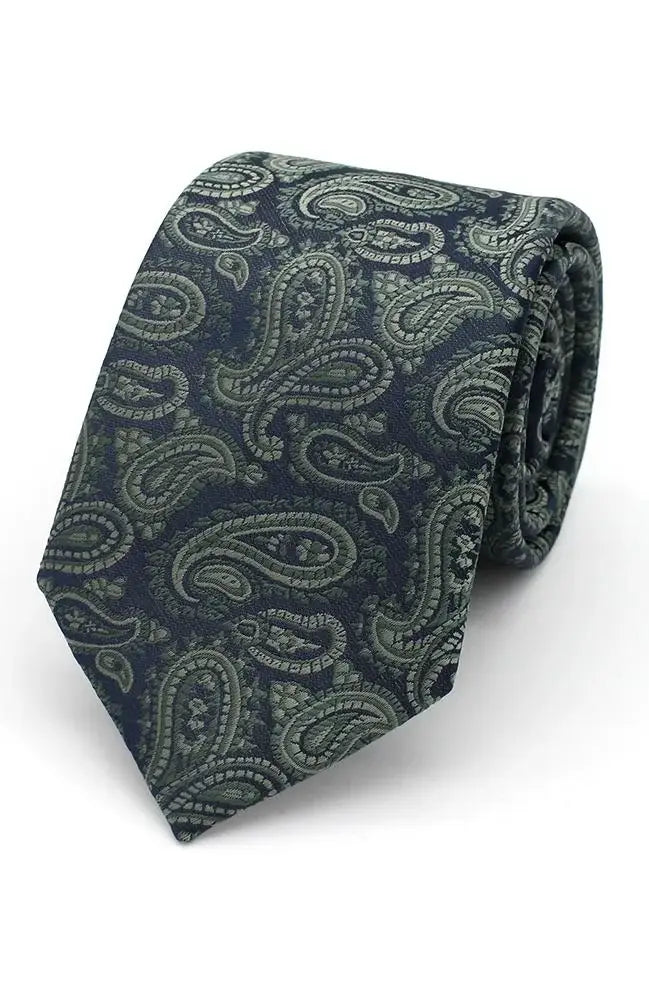 LA Smith Paisley Woven Polyester Wedding Tie for Groom, Best Man & Bridal Party - Perfect for Weddings, Prom & Formal Events